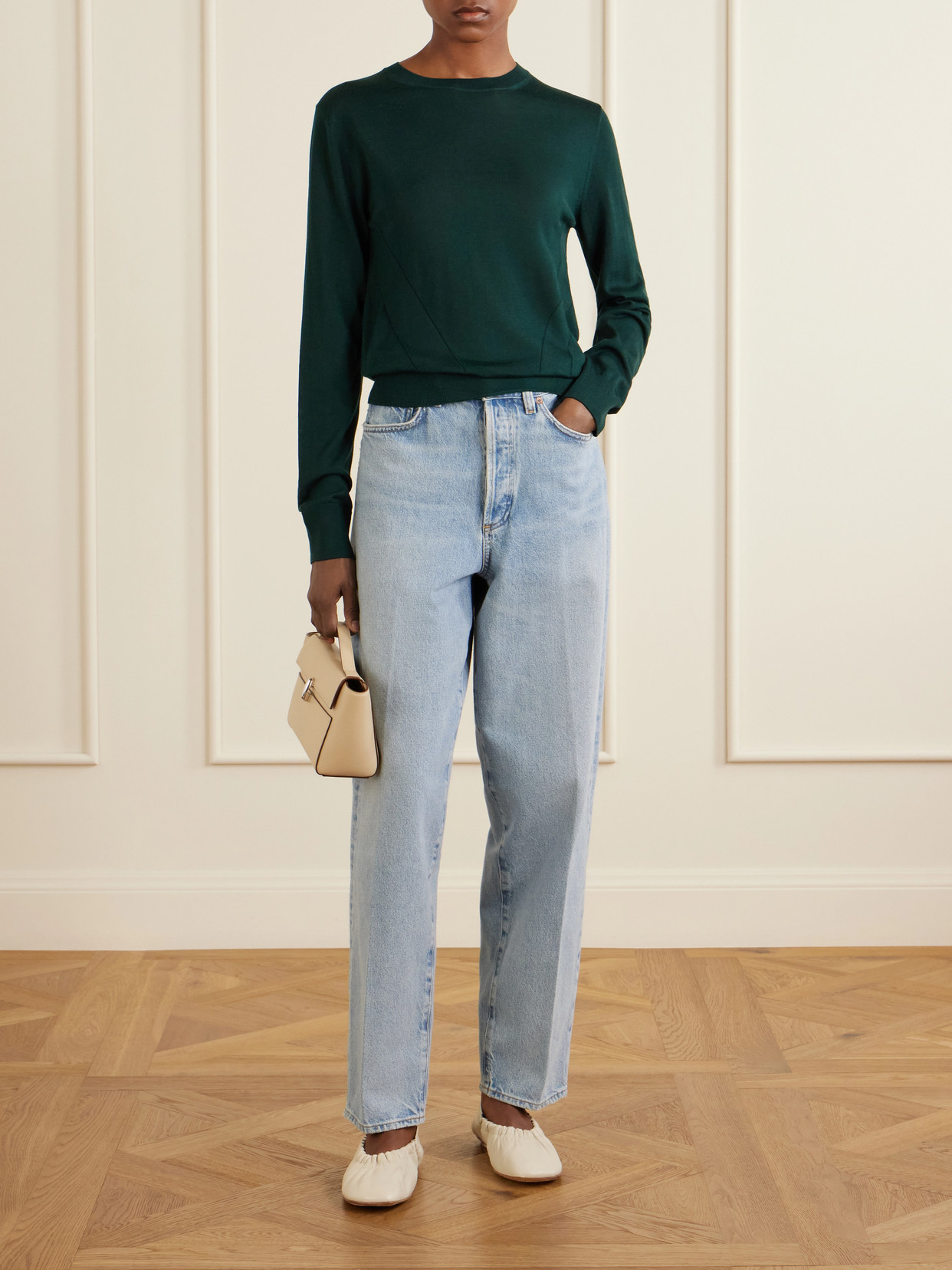 Fforme Mitchell Wool Sweater In Green