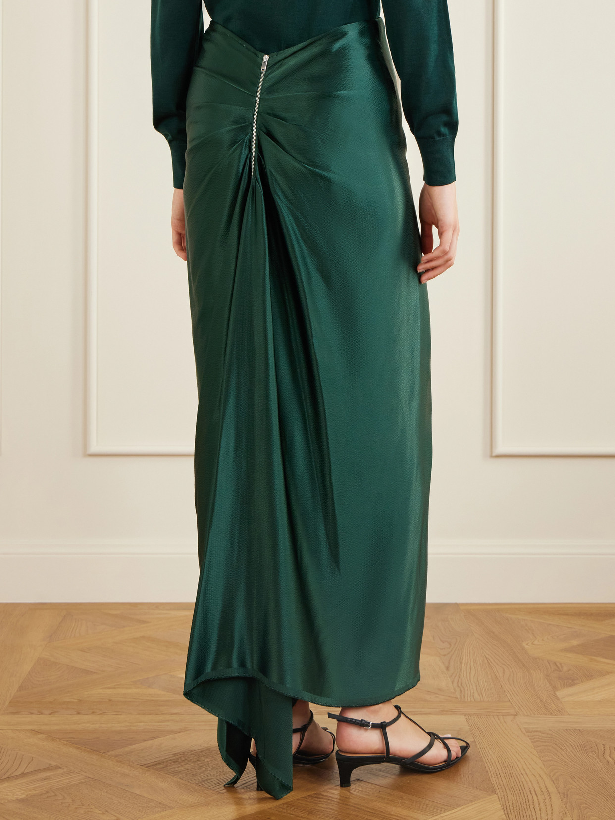 Jovie Crepe-Satin Midi