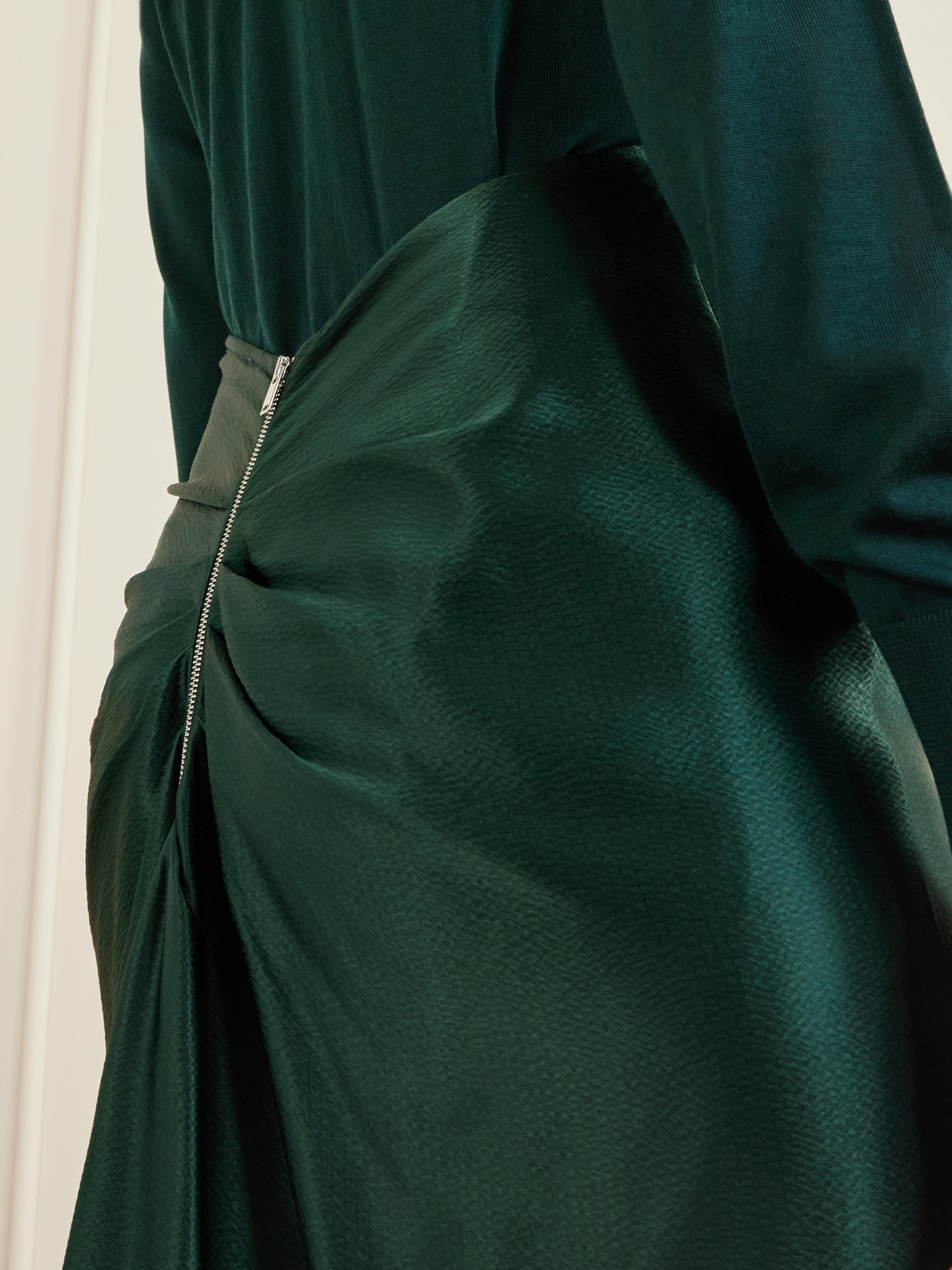 Jovie Crepe-Satin Midi