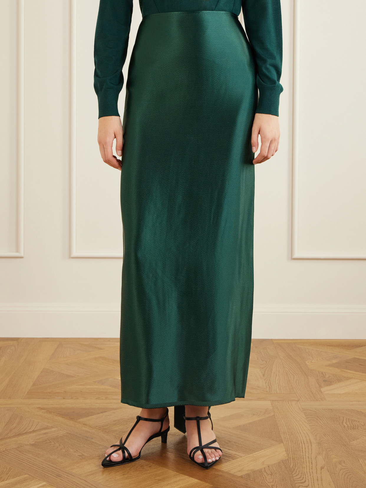 Jovie Crepe-Satin Midi