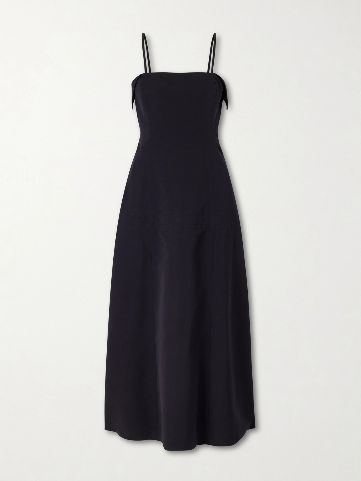 Fforme Neneh Cotton And Silk-blend Maxi Dress In Black