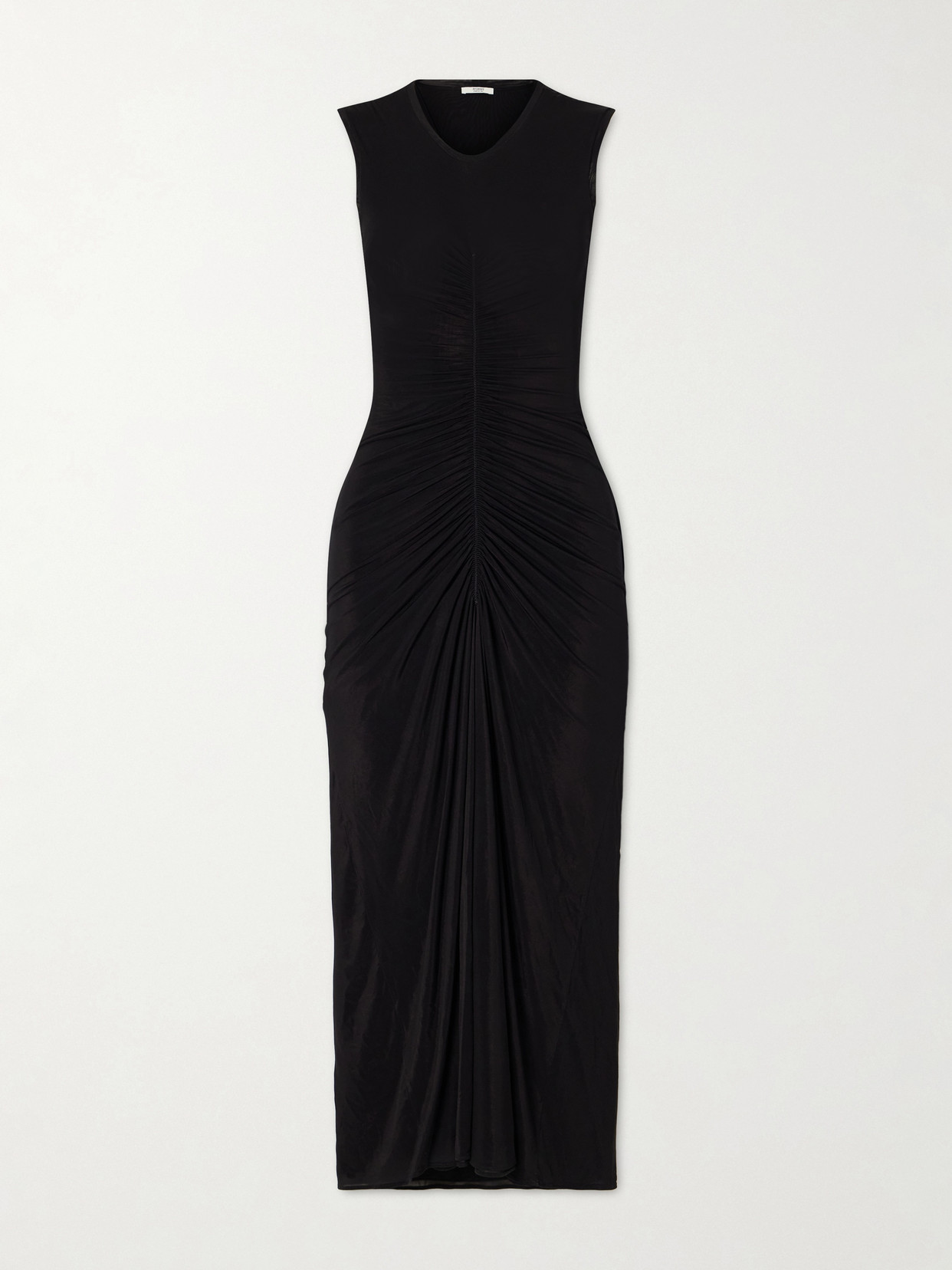 FFORME - Gisela Ruched Jersey Midi Dress - Black
