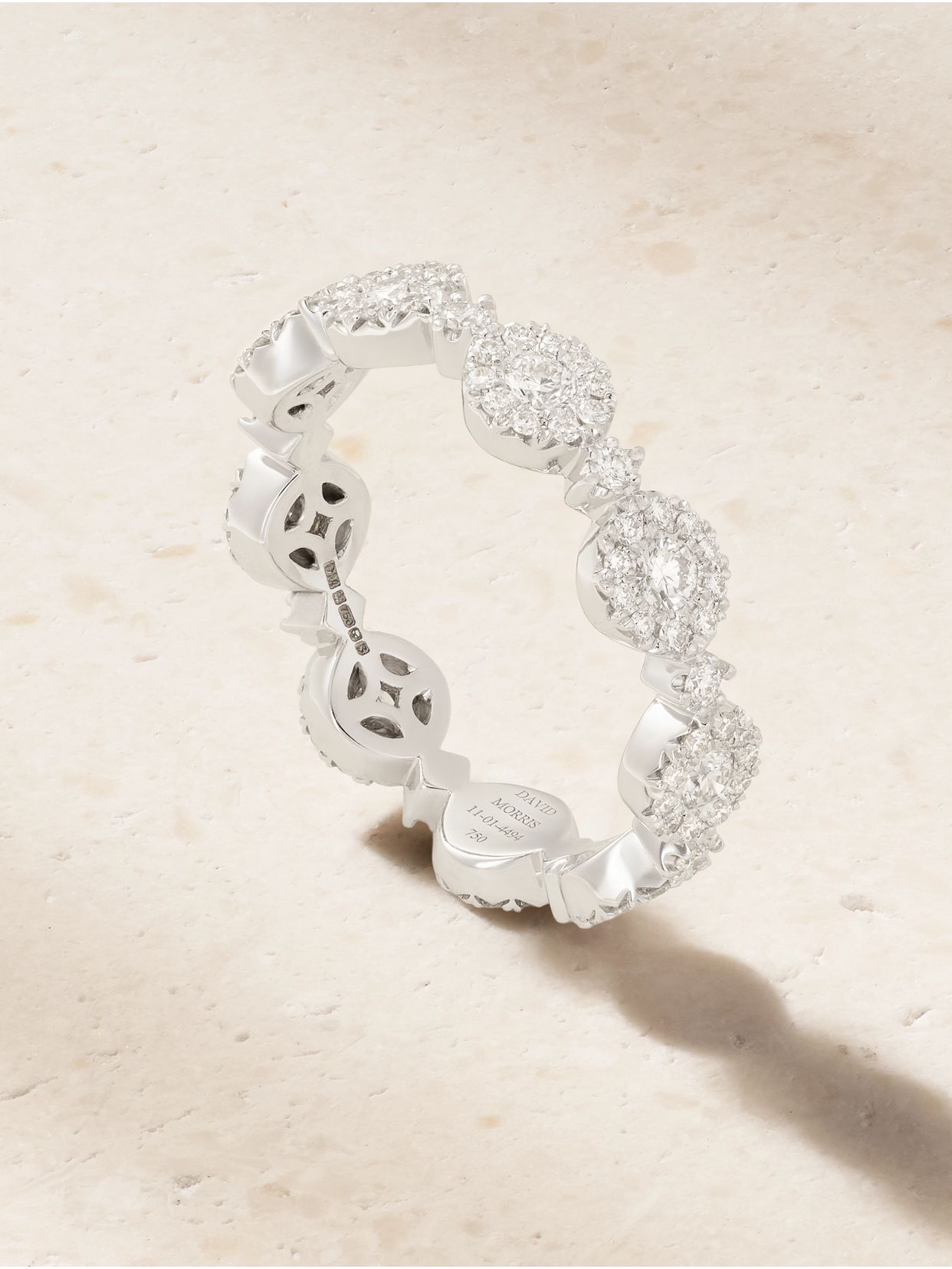 Triolette 18-karat white gold diamond ring