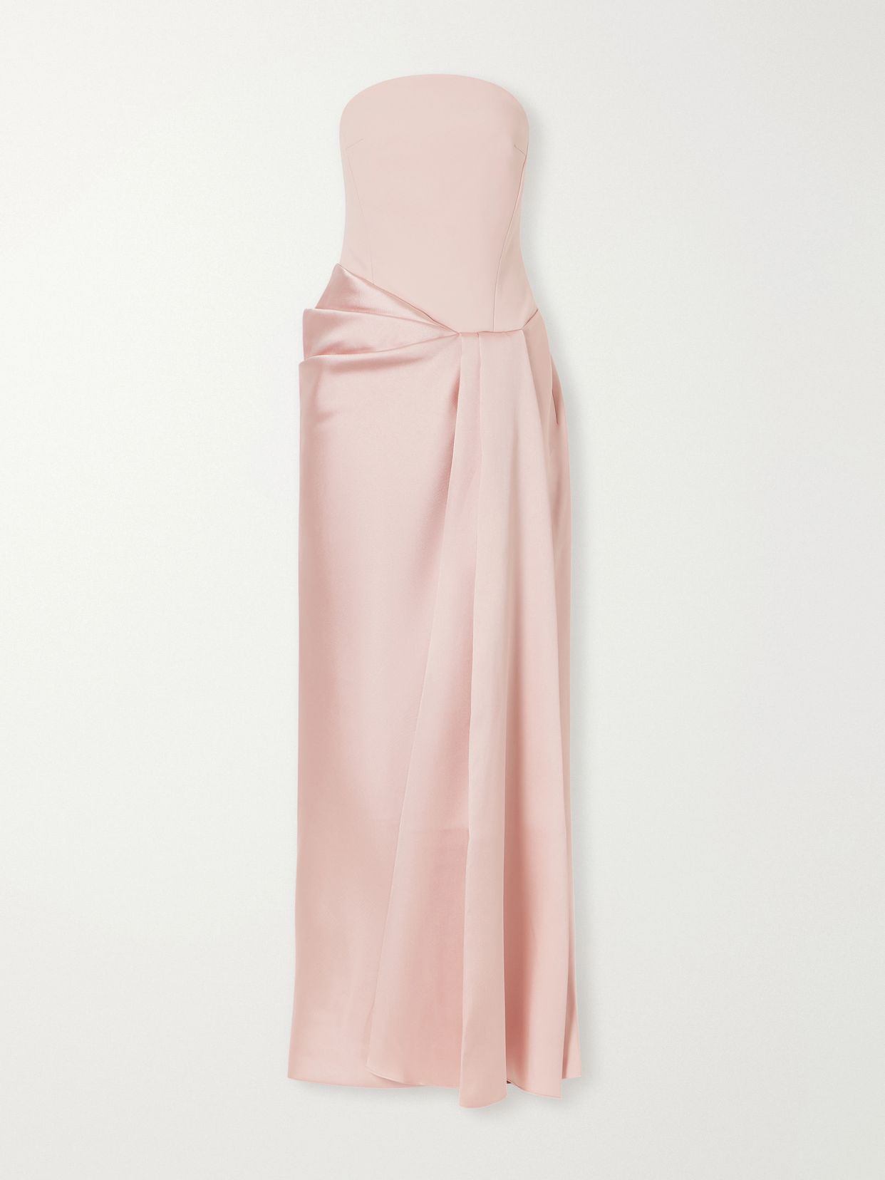 Seri strapless crepe gown