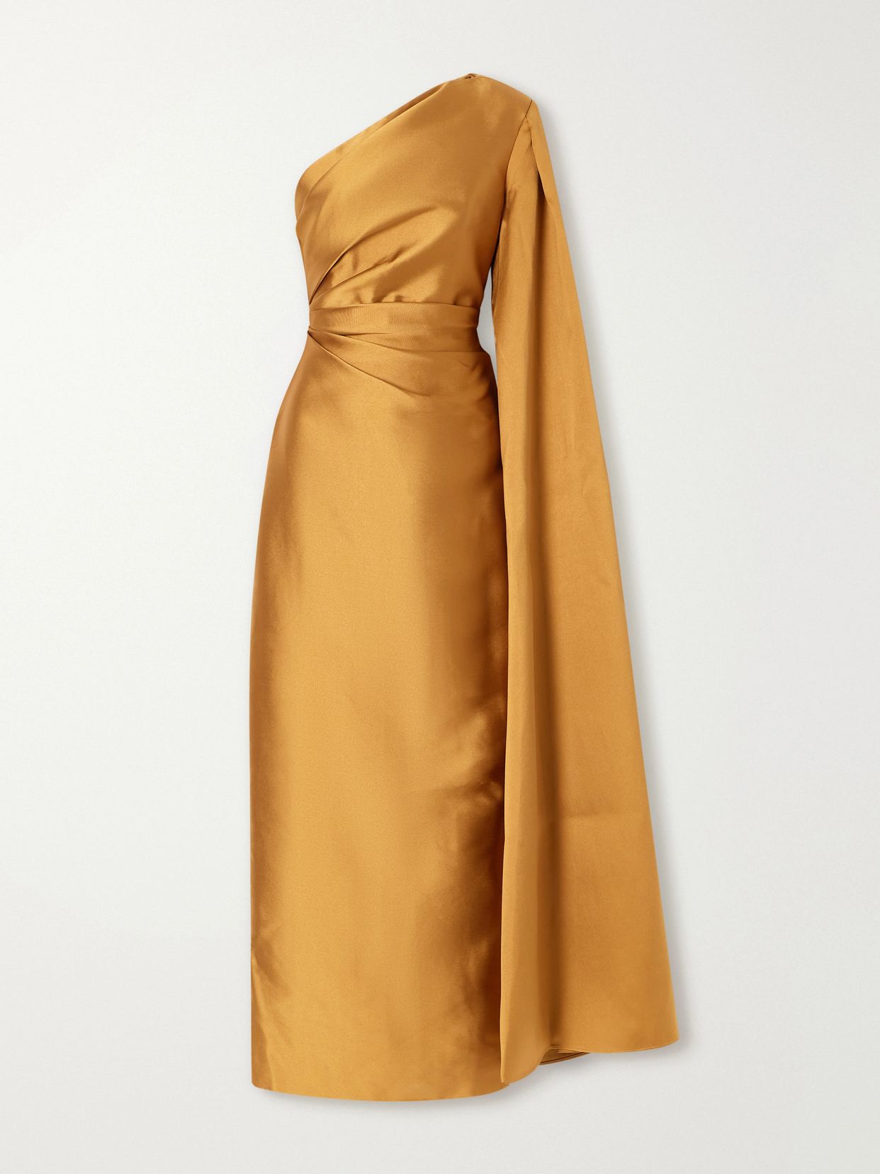 Veya one-shoulder twill gown