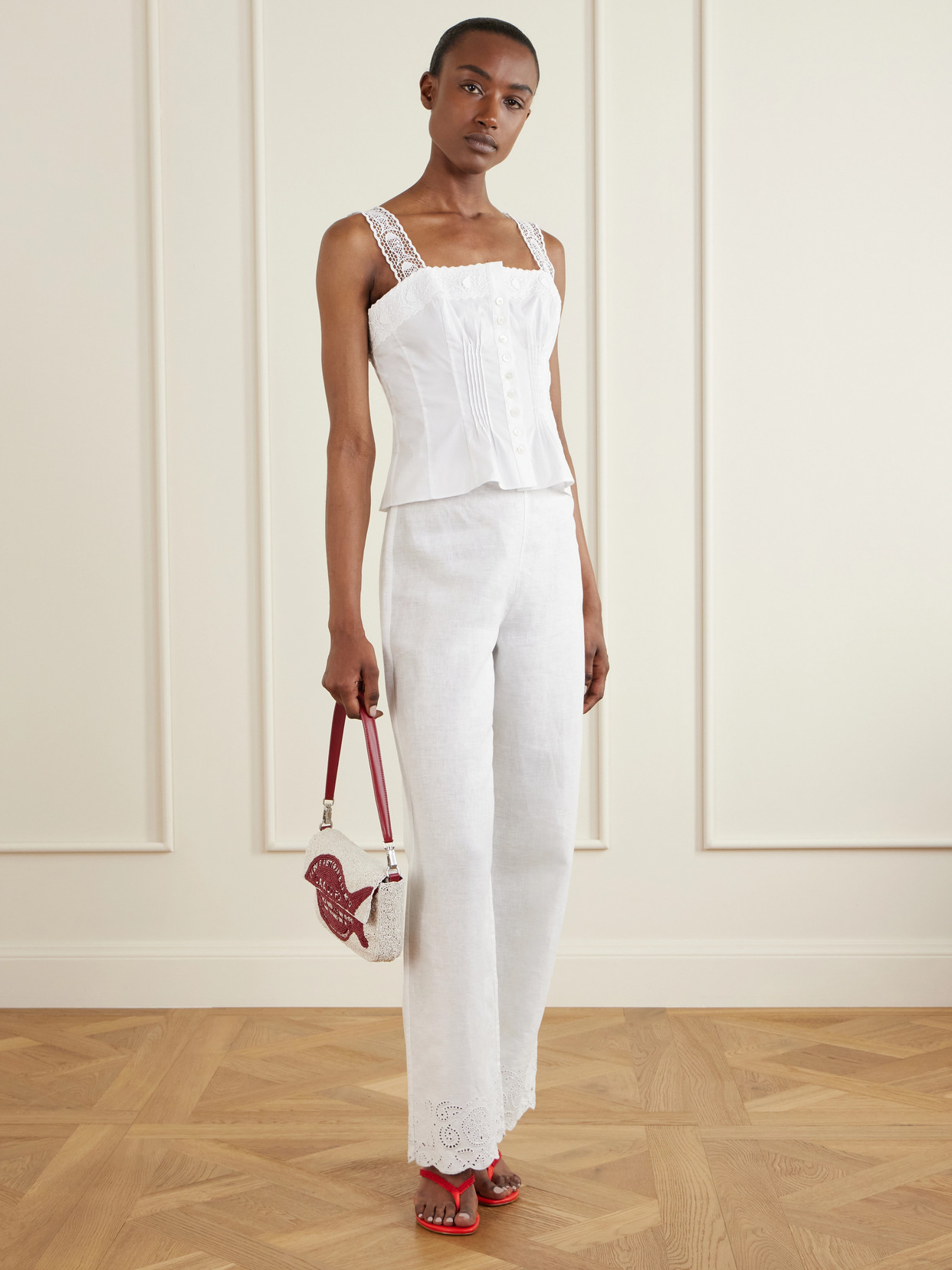 + Da Adolfo Matilde Cotton-Blend Tank