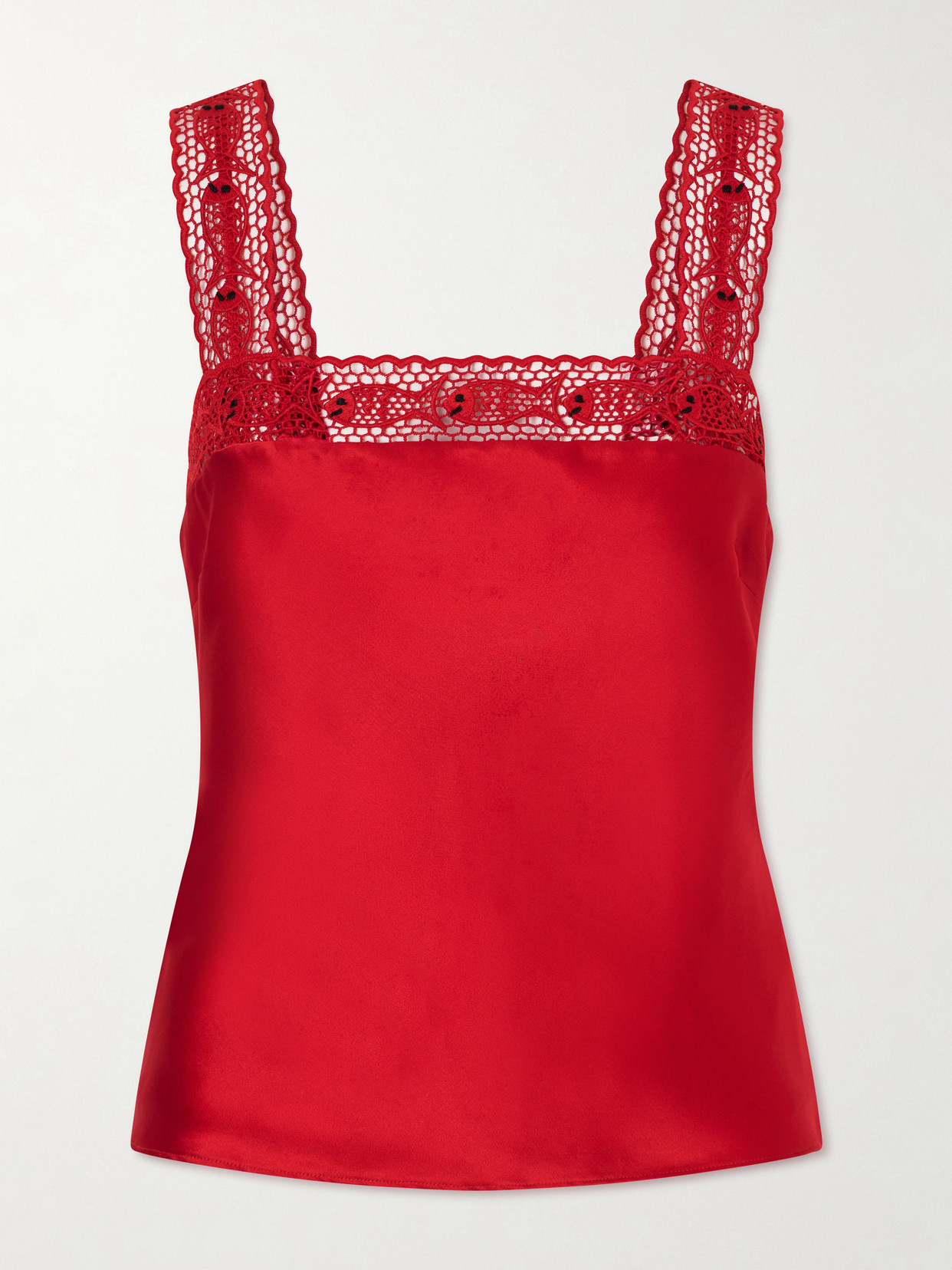 Staud + Da Adolfo Collection Veronica Silk-satin Tank In Brown