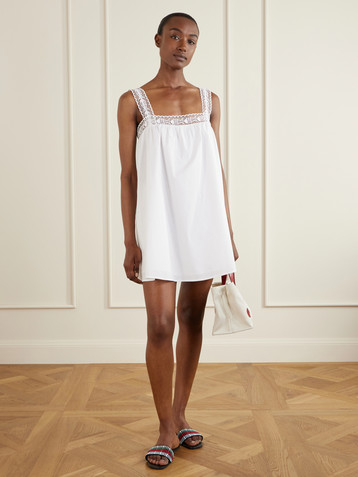 Staud +Da Adolfo Mariella cotton-blend mini dress