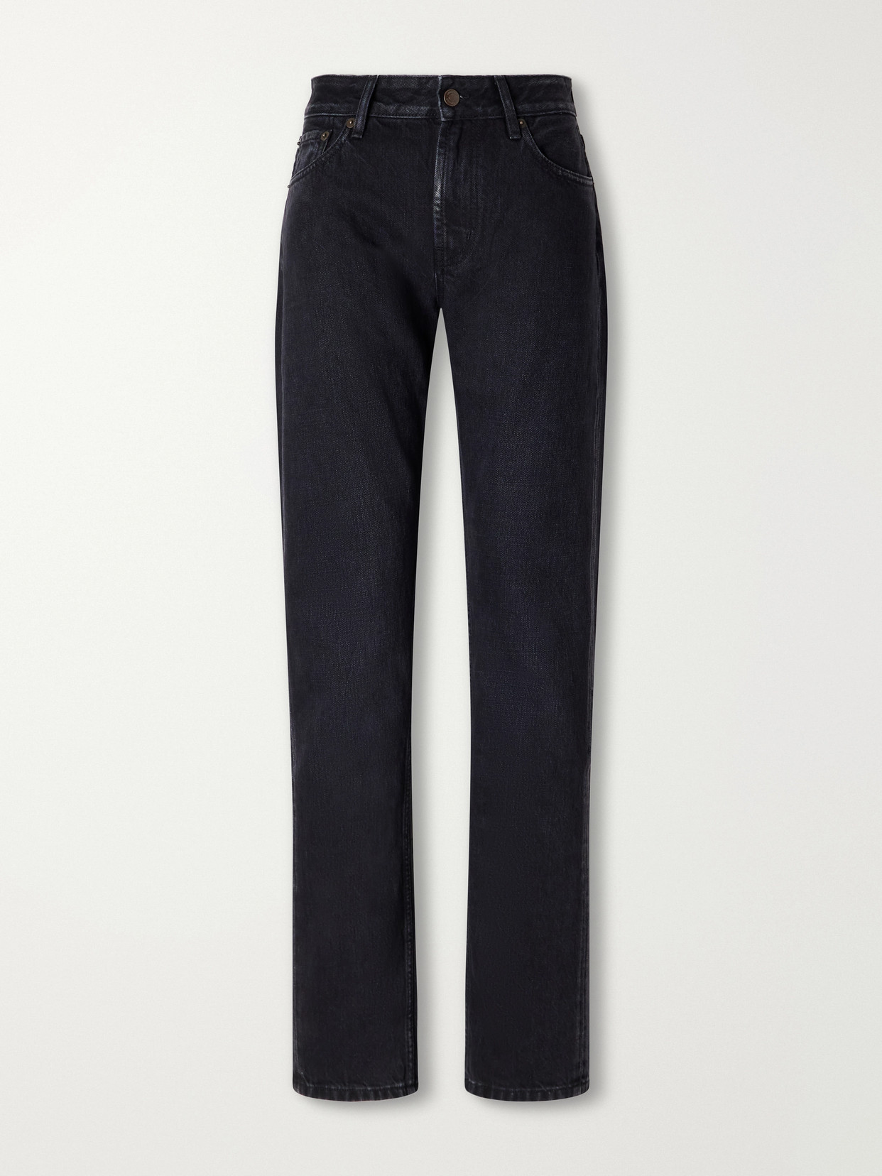 Adina Mid-Rise Straight-Leg Jeans