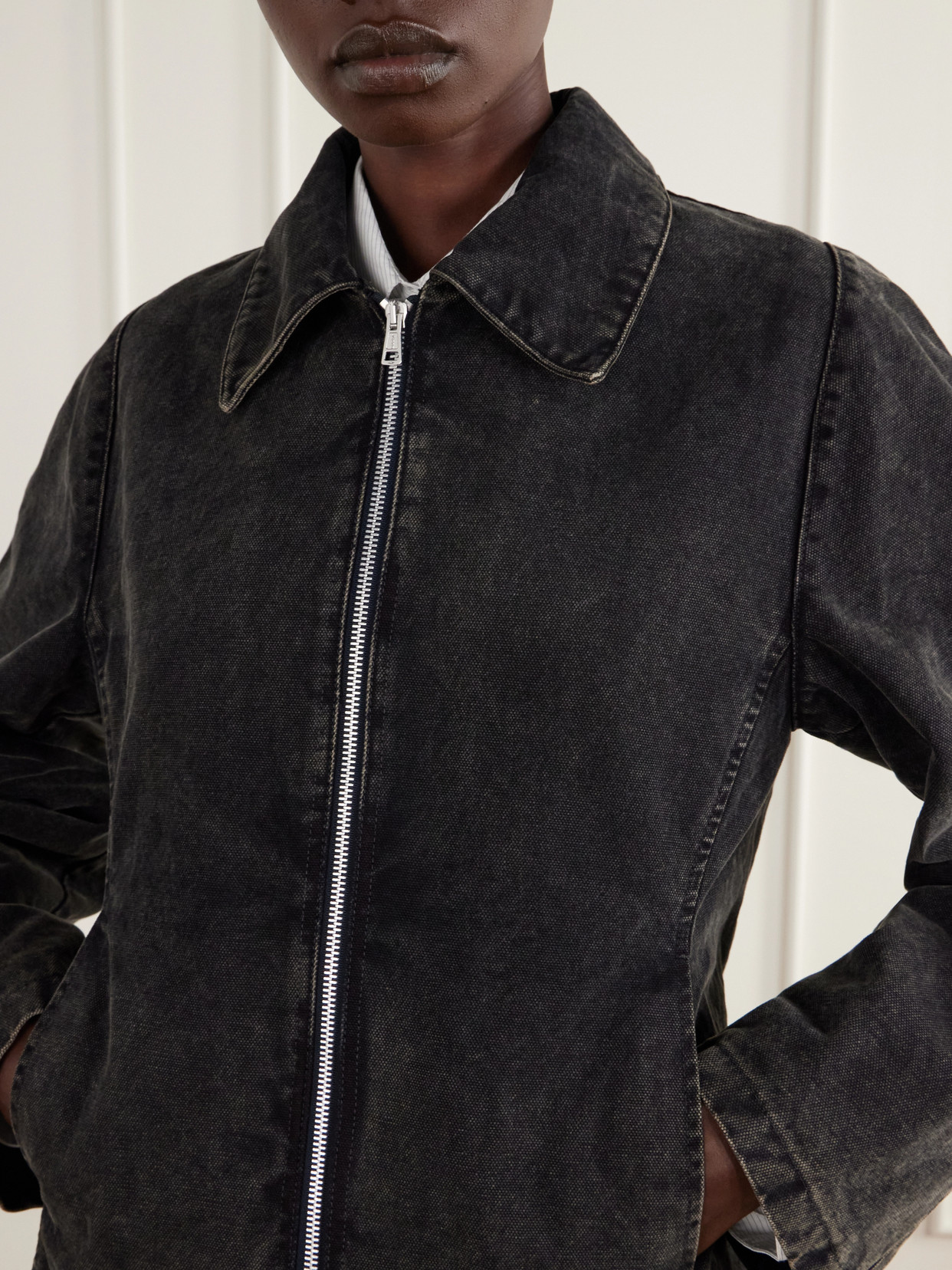 Cinched Denim Jacket