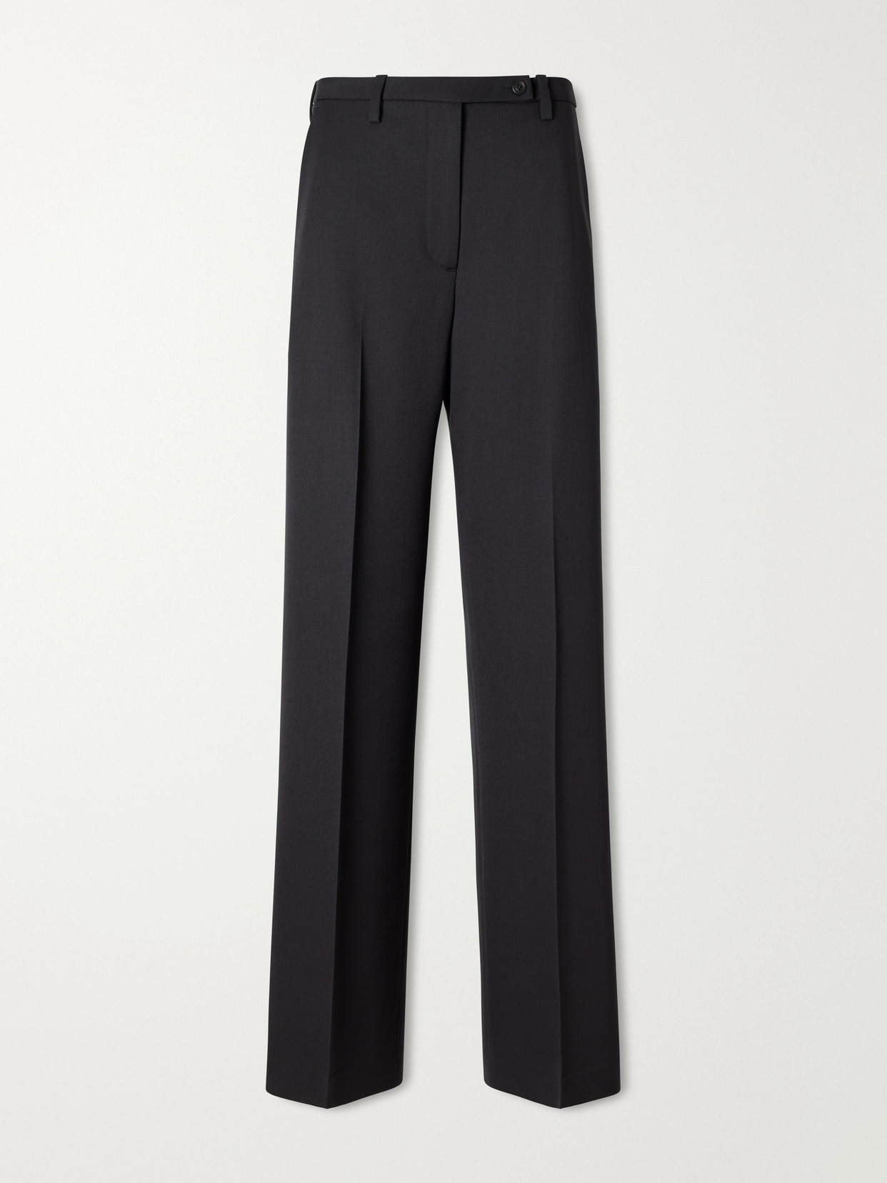 Our Legacy Slight Wool-crepe Straight-leg Pants In Black