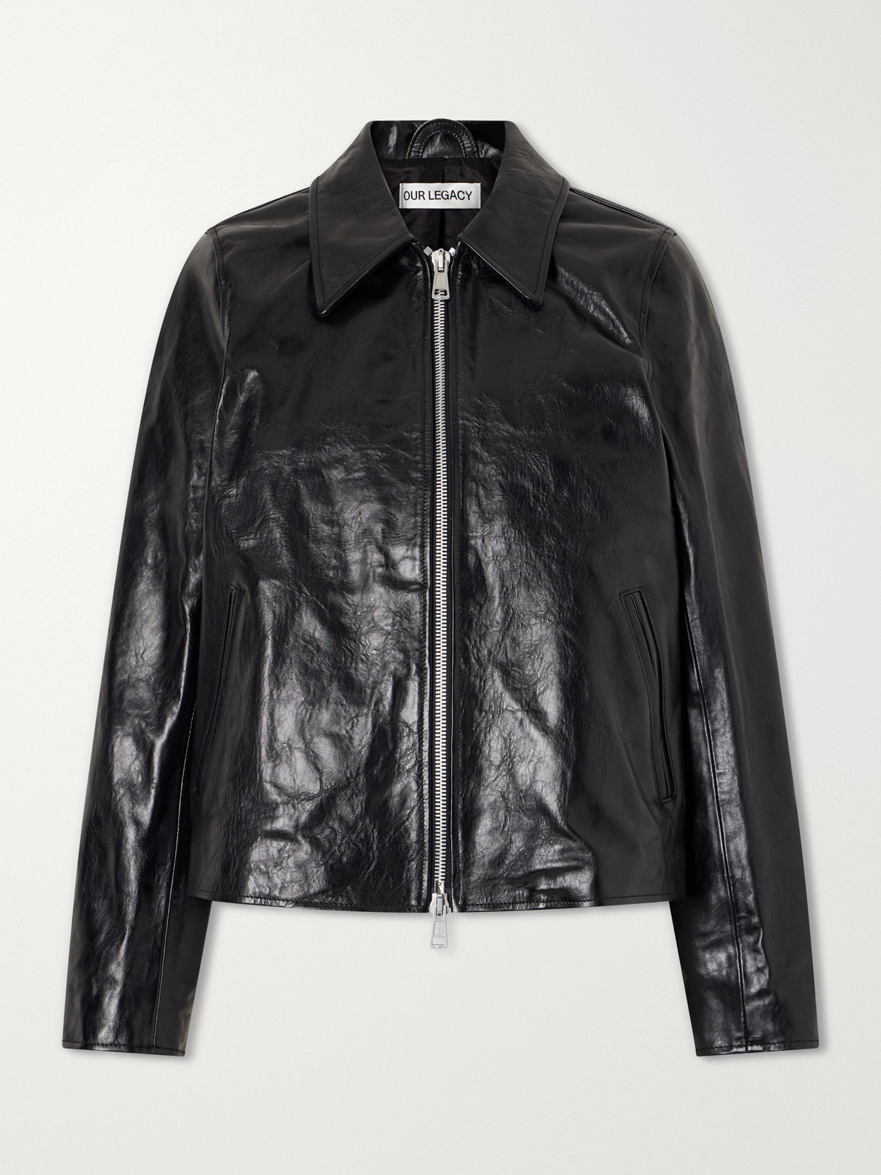 Our Legacy Leather Jacket In Black