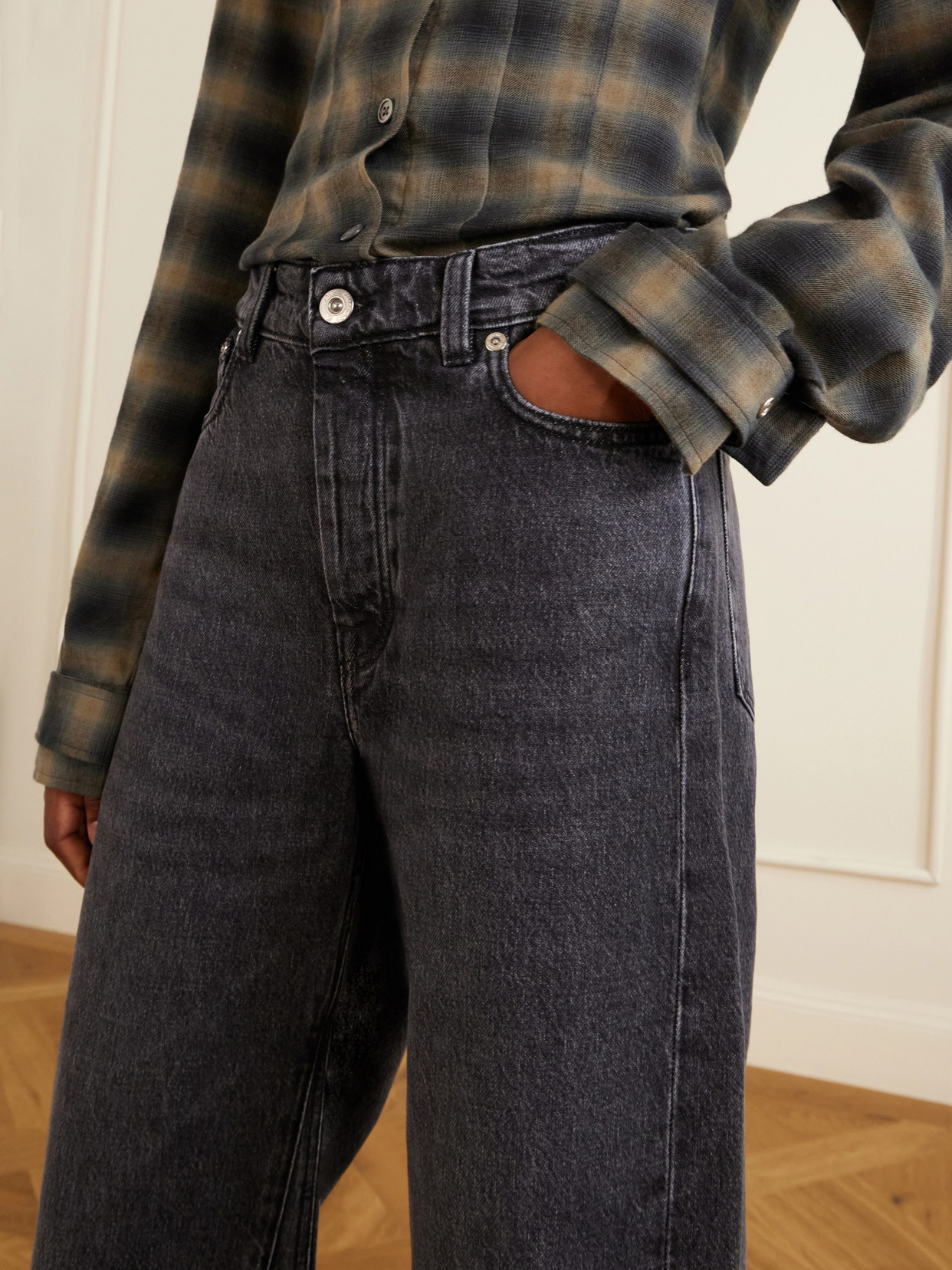 Treble Cut High-Rise Wide- Leg