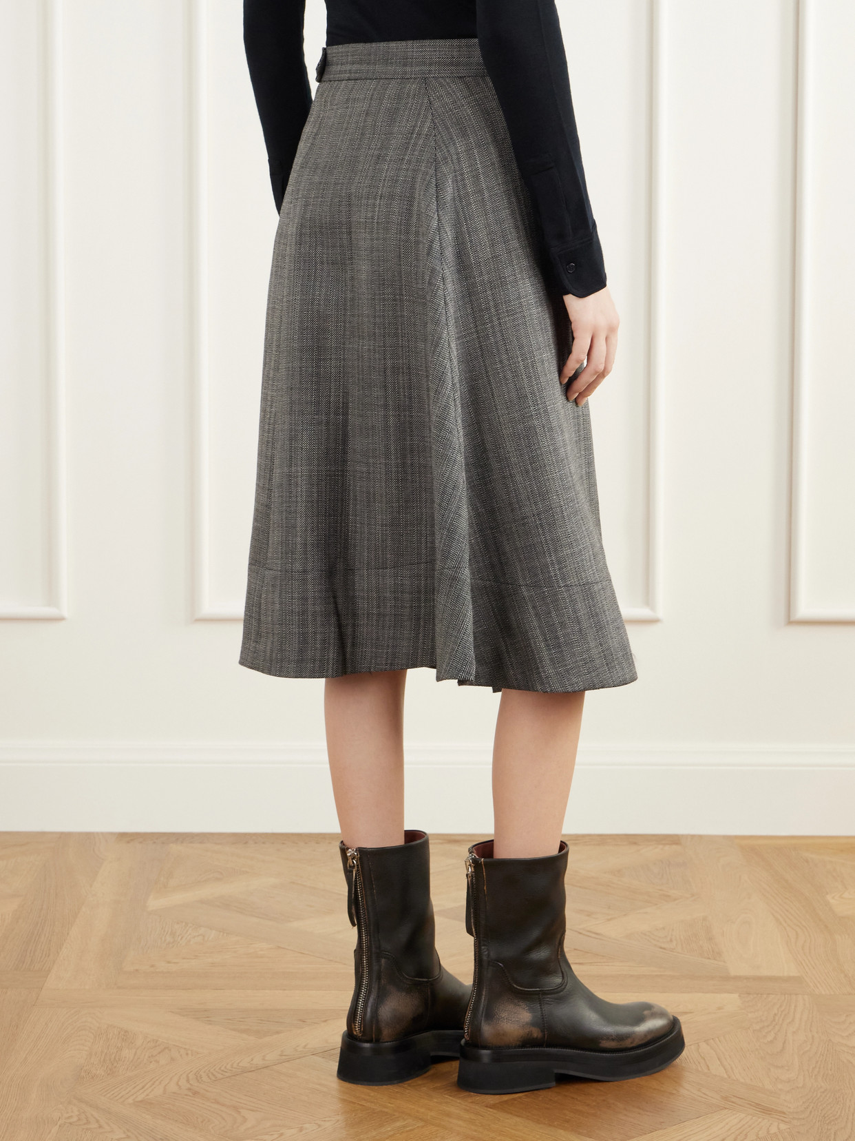 Mono Wool Broken Twill Wrap Midi