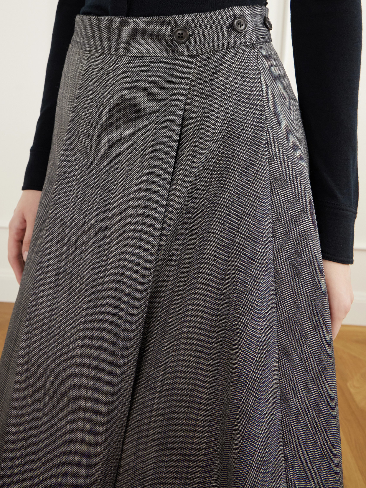 Mono Wool Broken Twill Wrap Midi