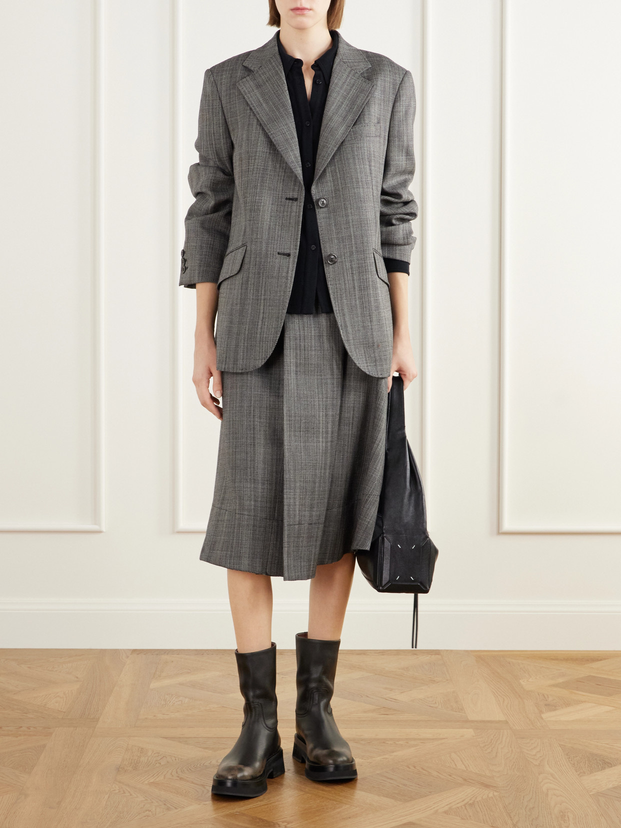 Mono Wool Broken Twill Wrap Midi