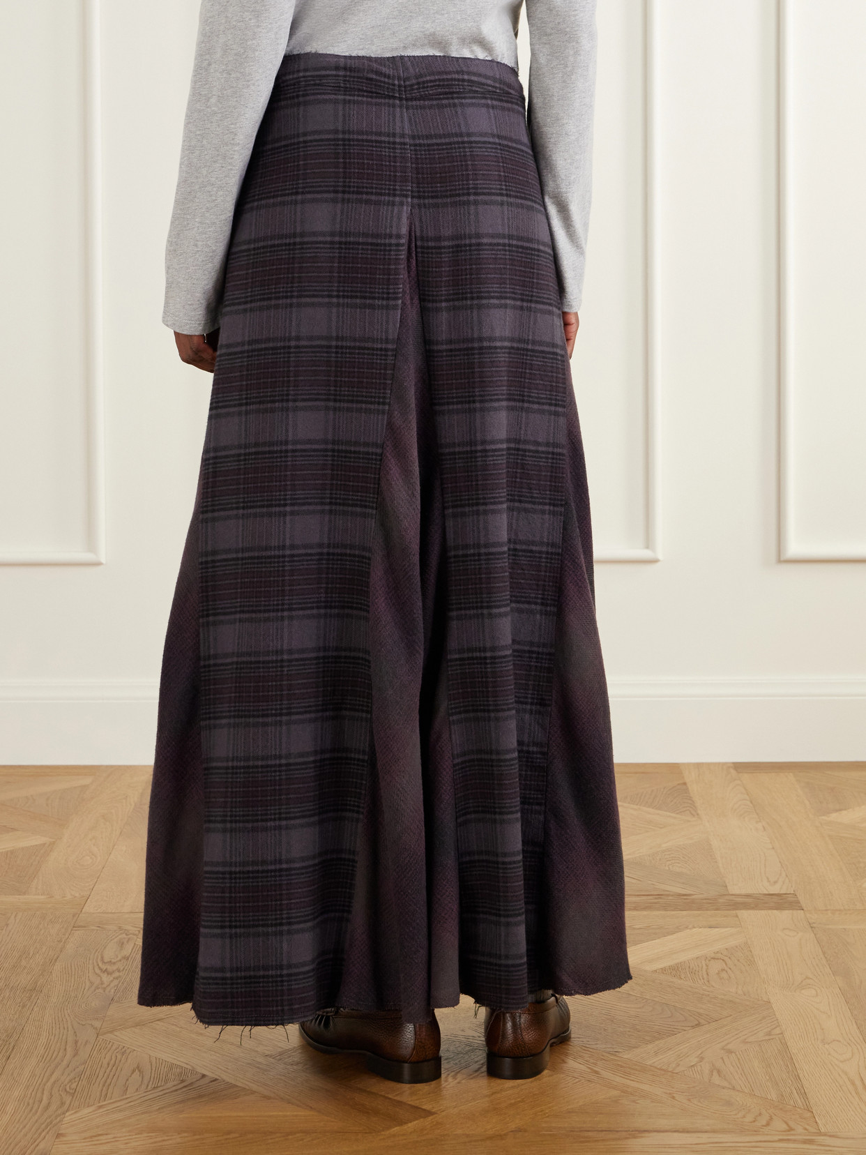Rebel Checked Cotton-Flannel Maxi