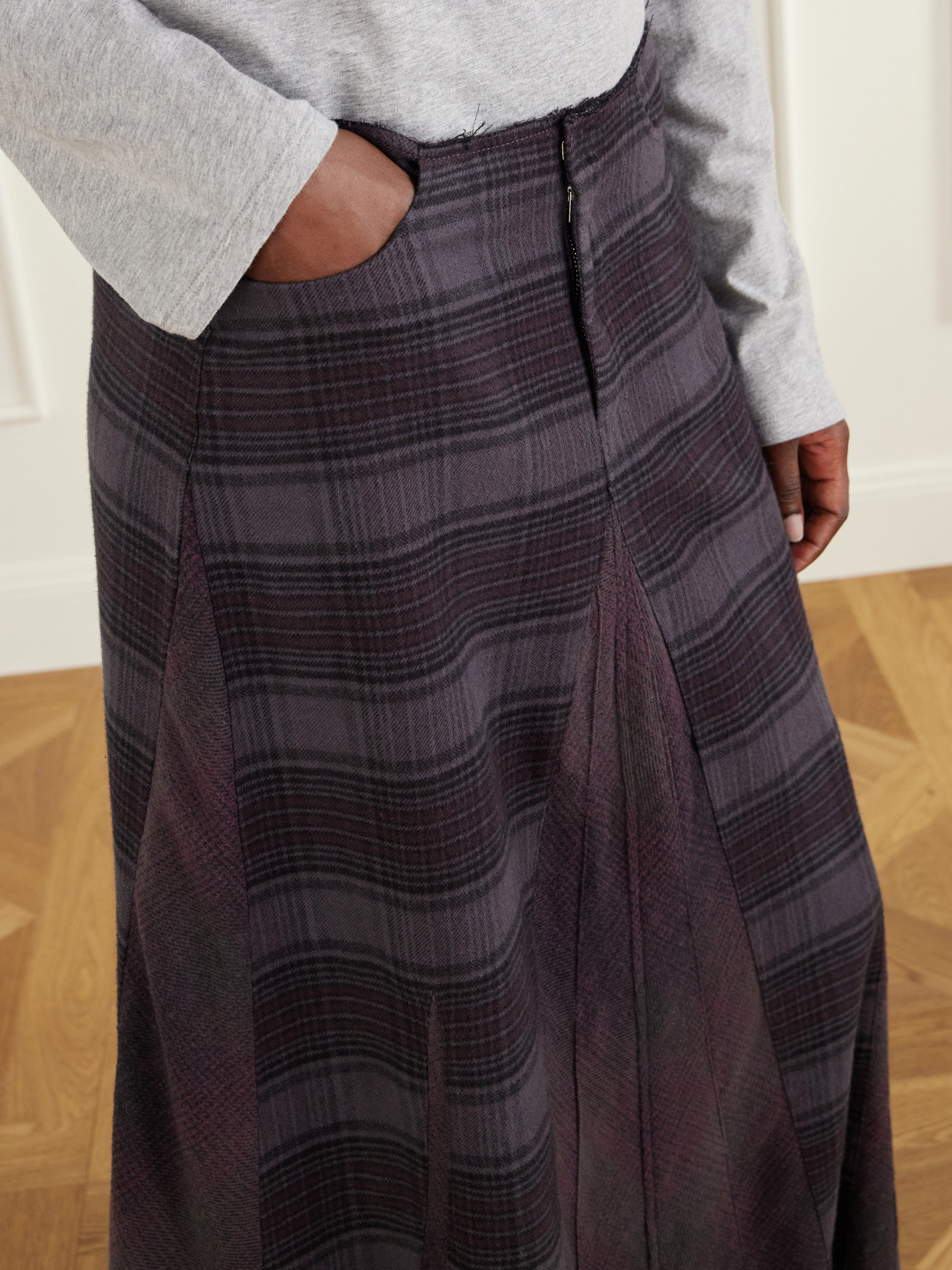 Rebel Checked Cotton-Flannel Maxi