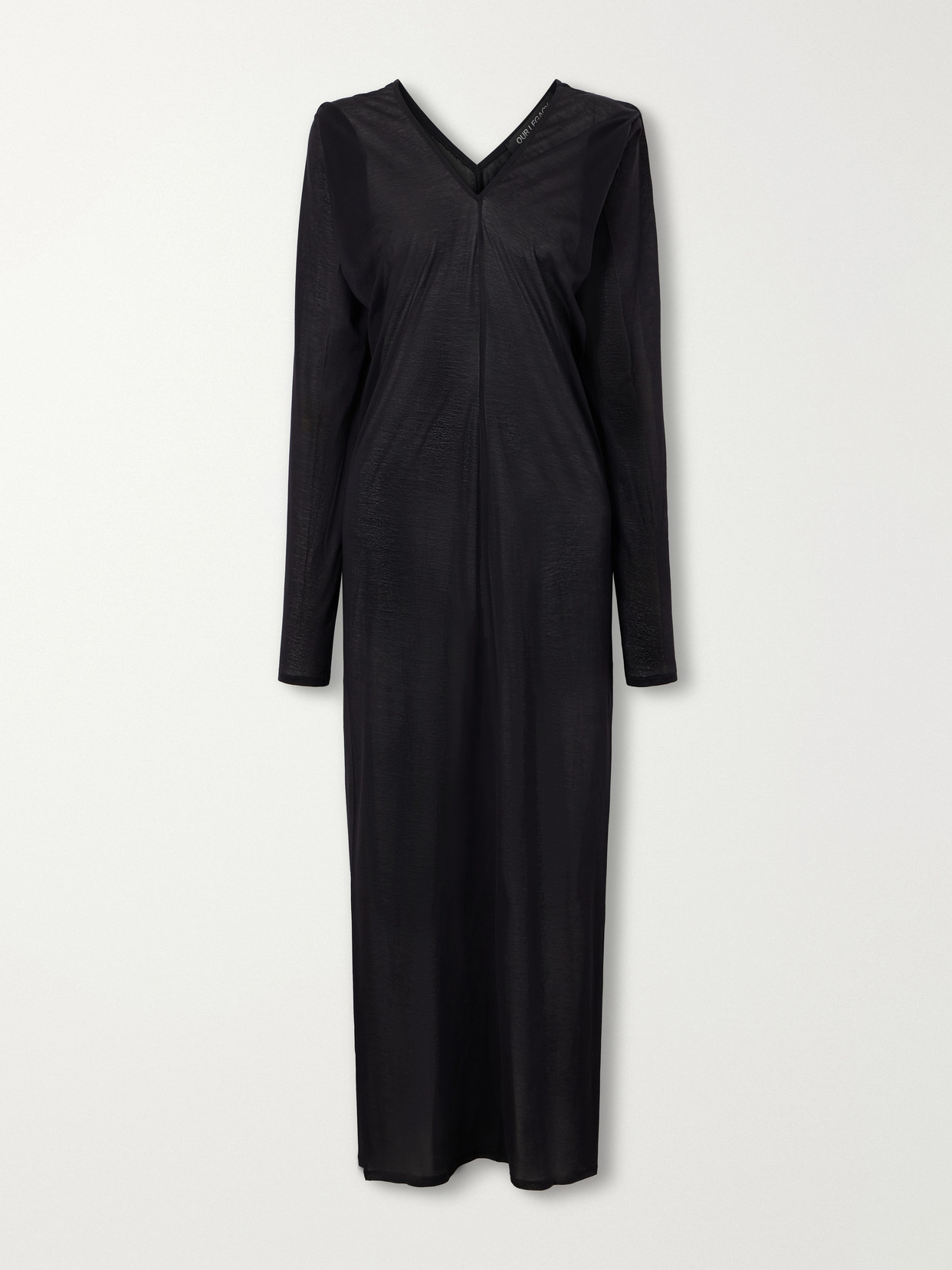 Our Legacy Cotton-blend Maxi Dress In Black