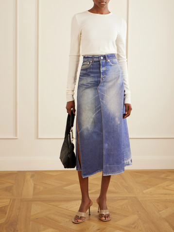 OUR LEGACY Craft denim midi skirt