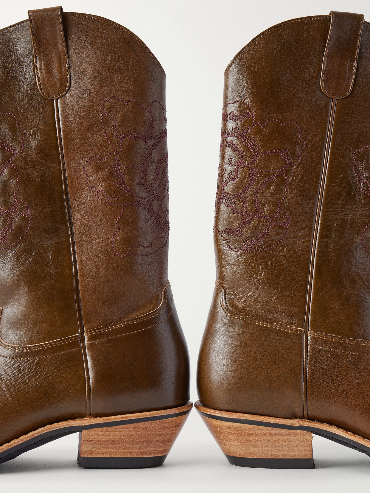 Floral Consultant Croc-Effect Ankle Boots
