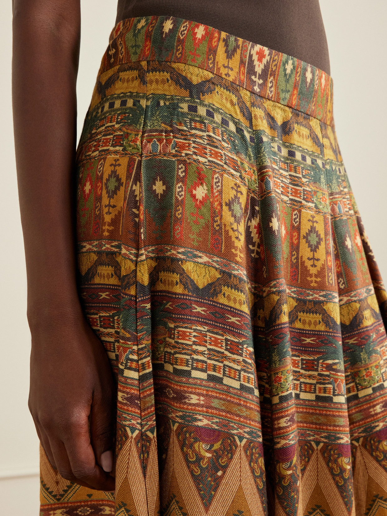 Kendal Desert Printed Woven Silk-Blend Maxi