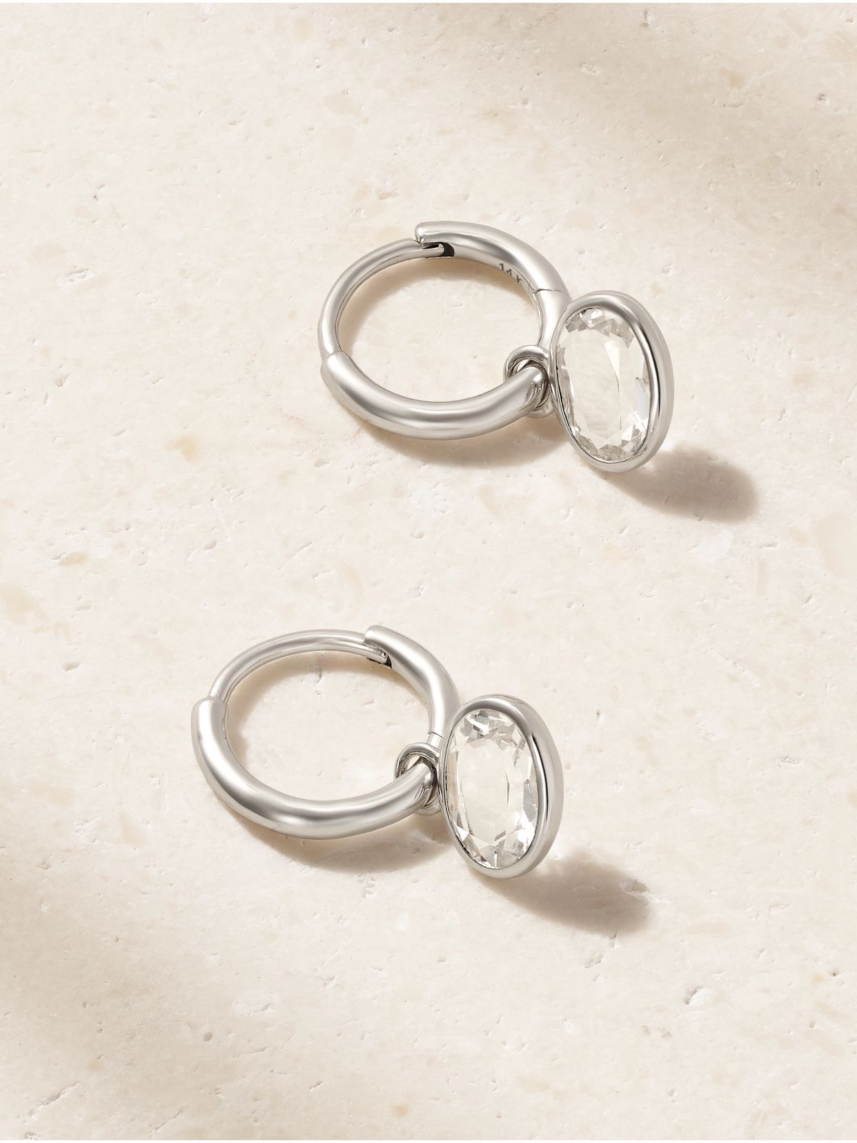 Orbit 14-karat recycled gold topaz earrings