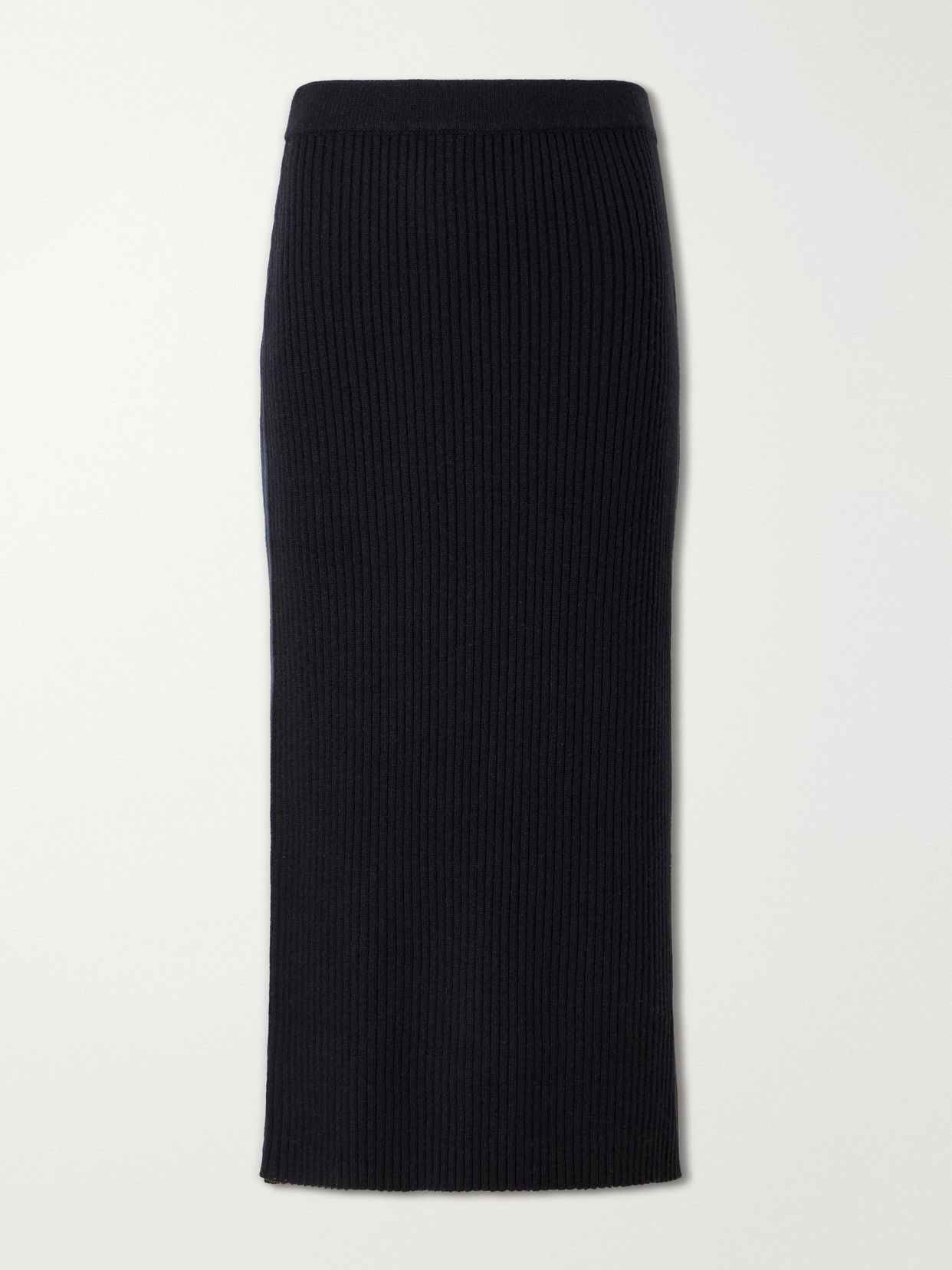 Wool and cashmere-blend midi skirt