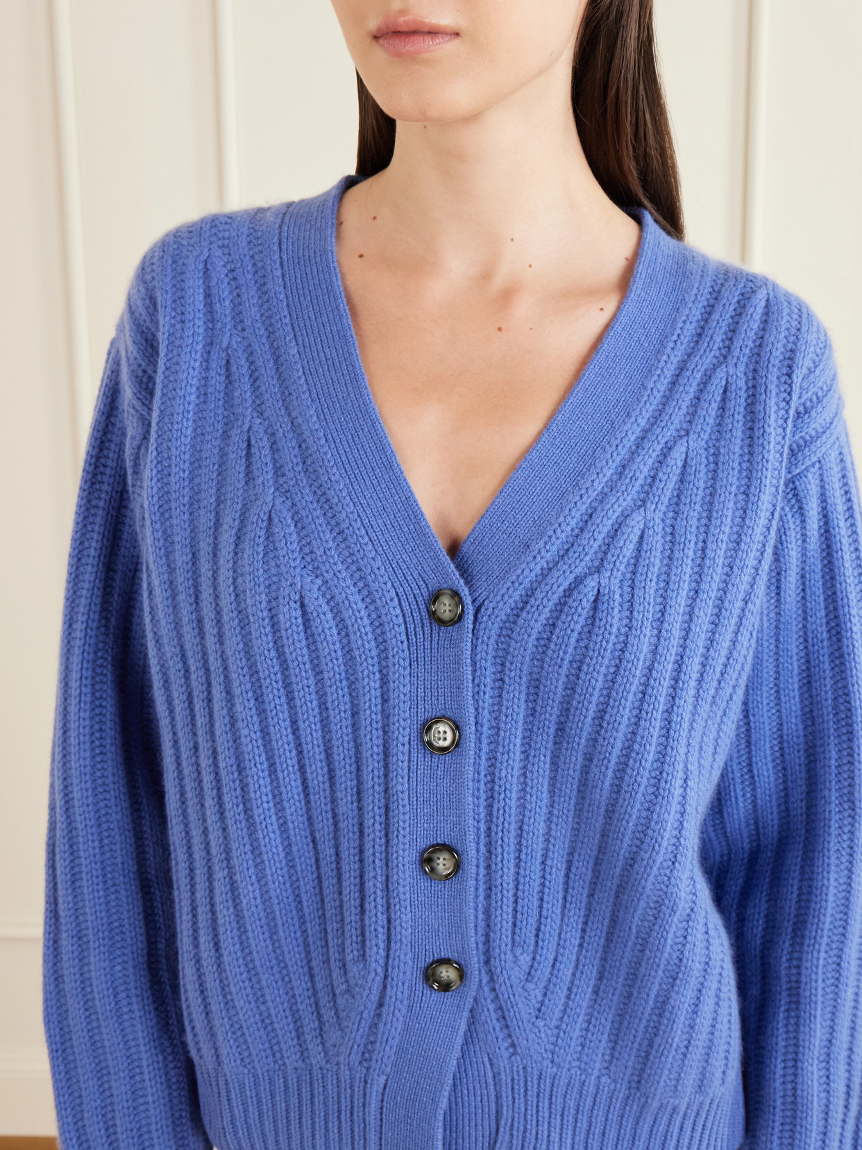 Allude Oversized Dropshoulder Knit Sweater In Blue