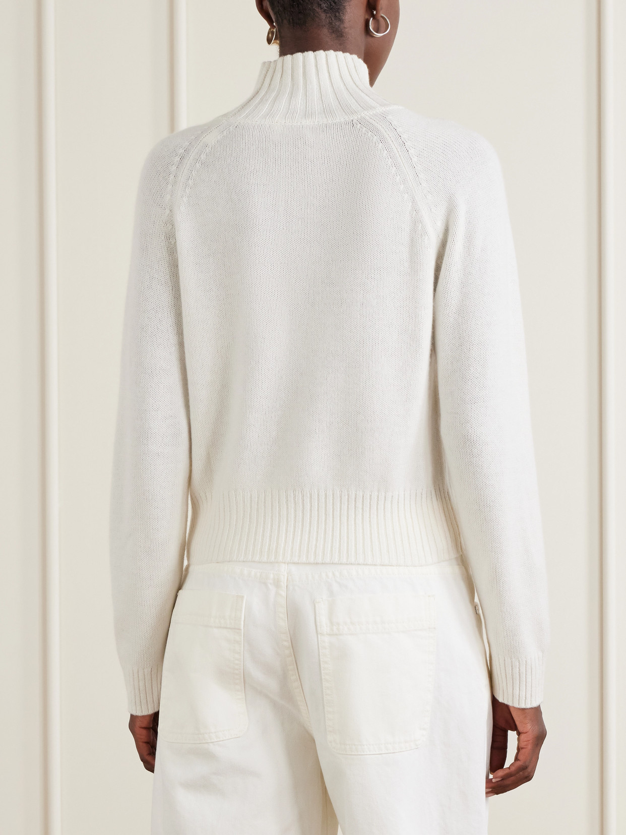 Mock-Neck Cashmere Sweater