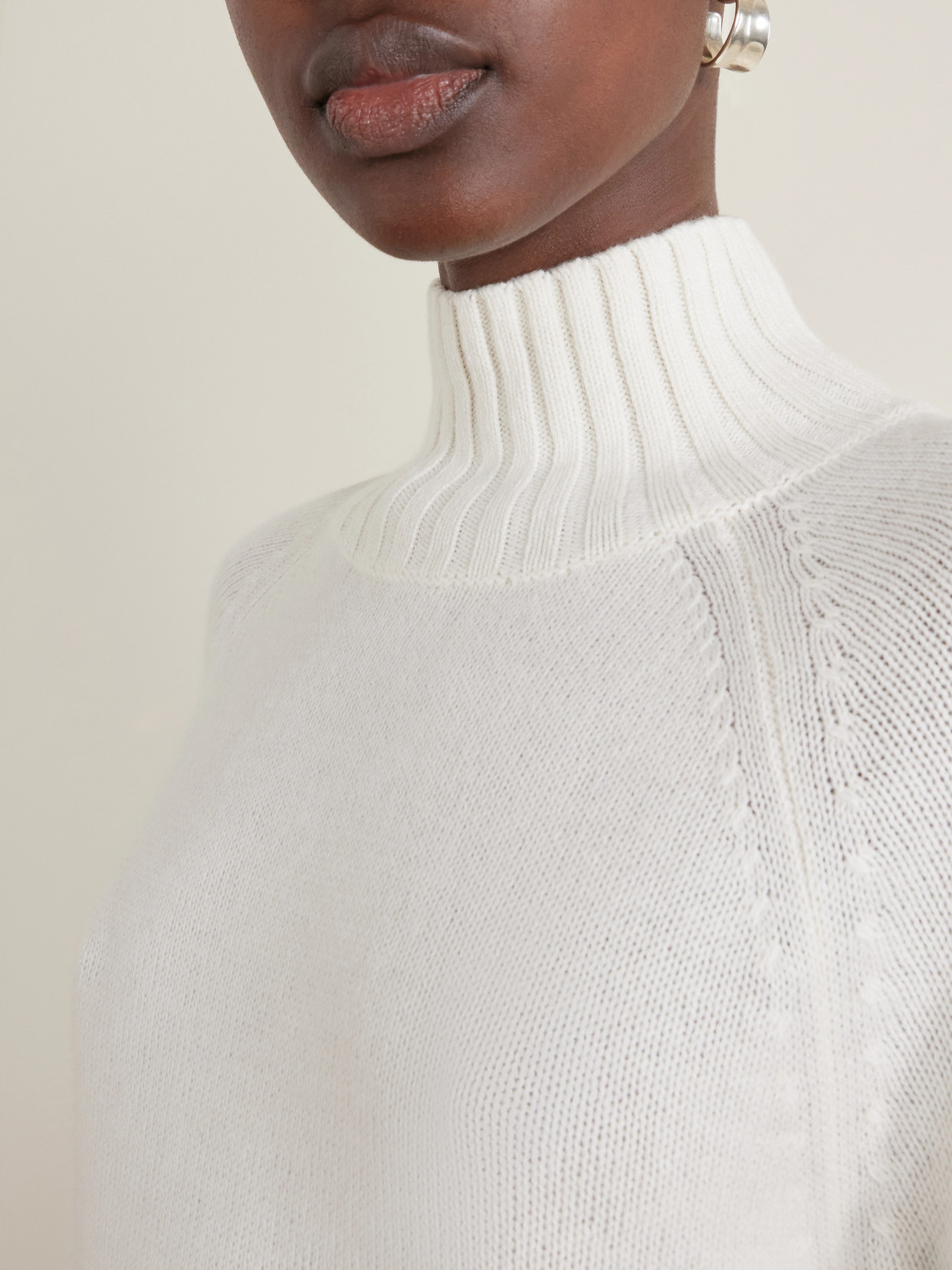 Mock-Neck Cashmere Sweater