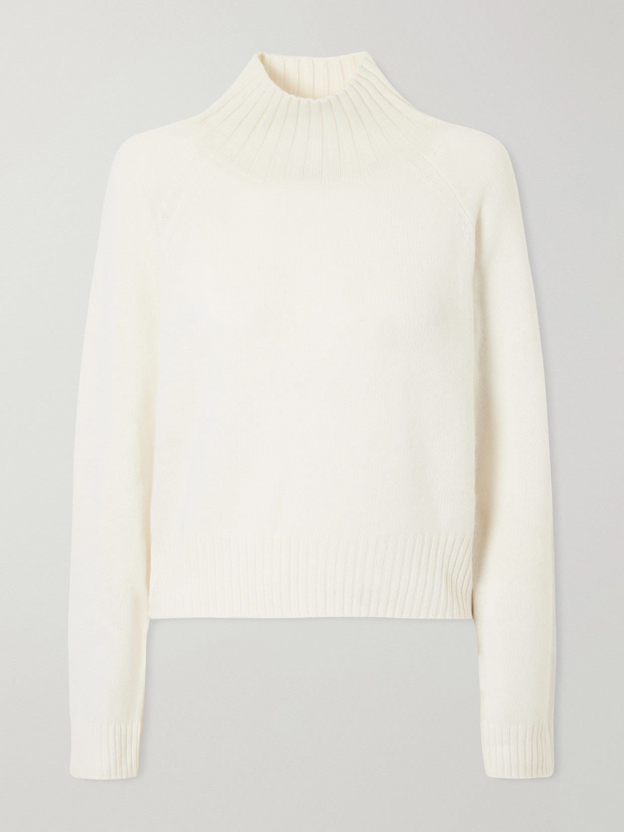 Allude Mock-neck Cashmere Sweater In Neutrals