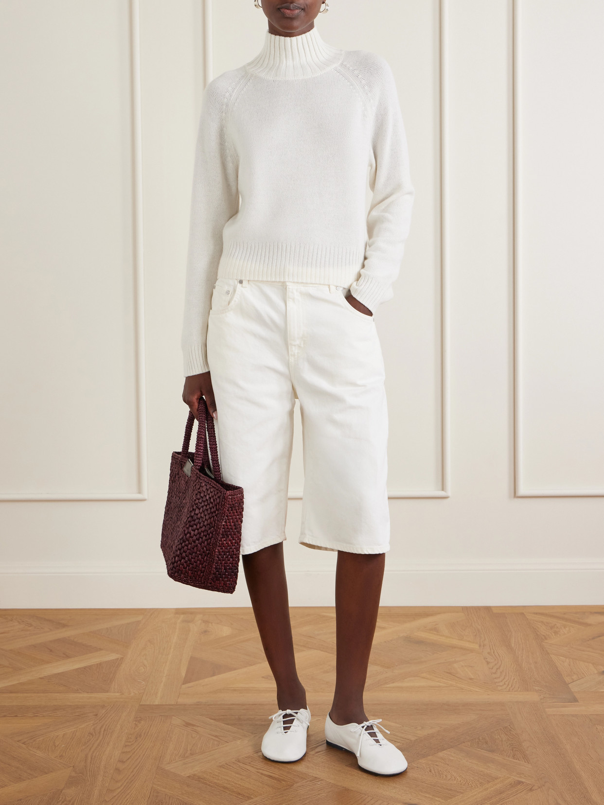 Mock-Neck Cashmere Sweater