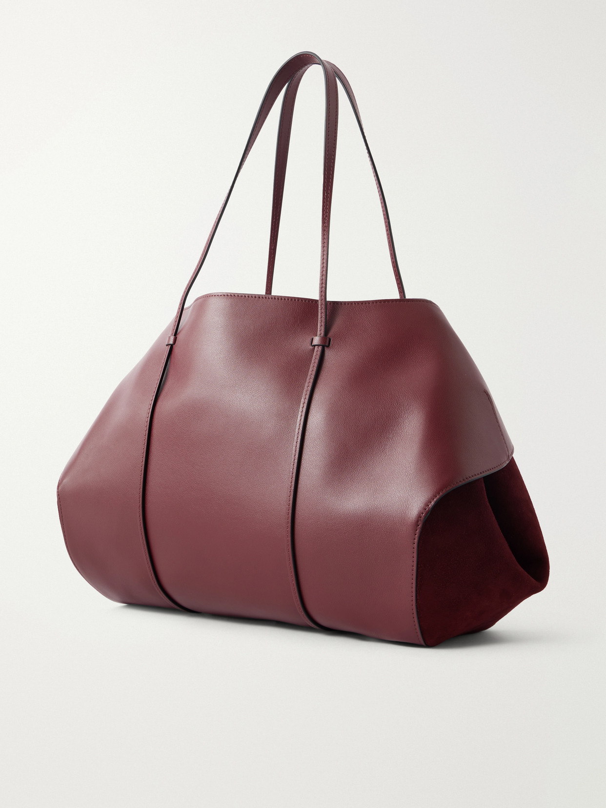 Berenices Suede And Leather Tote