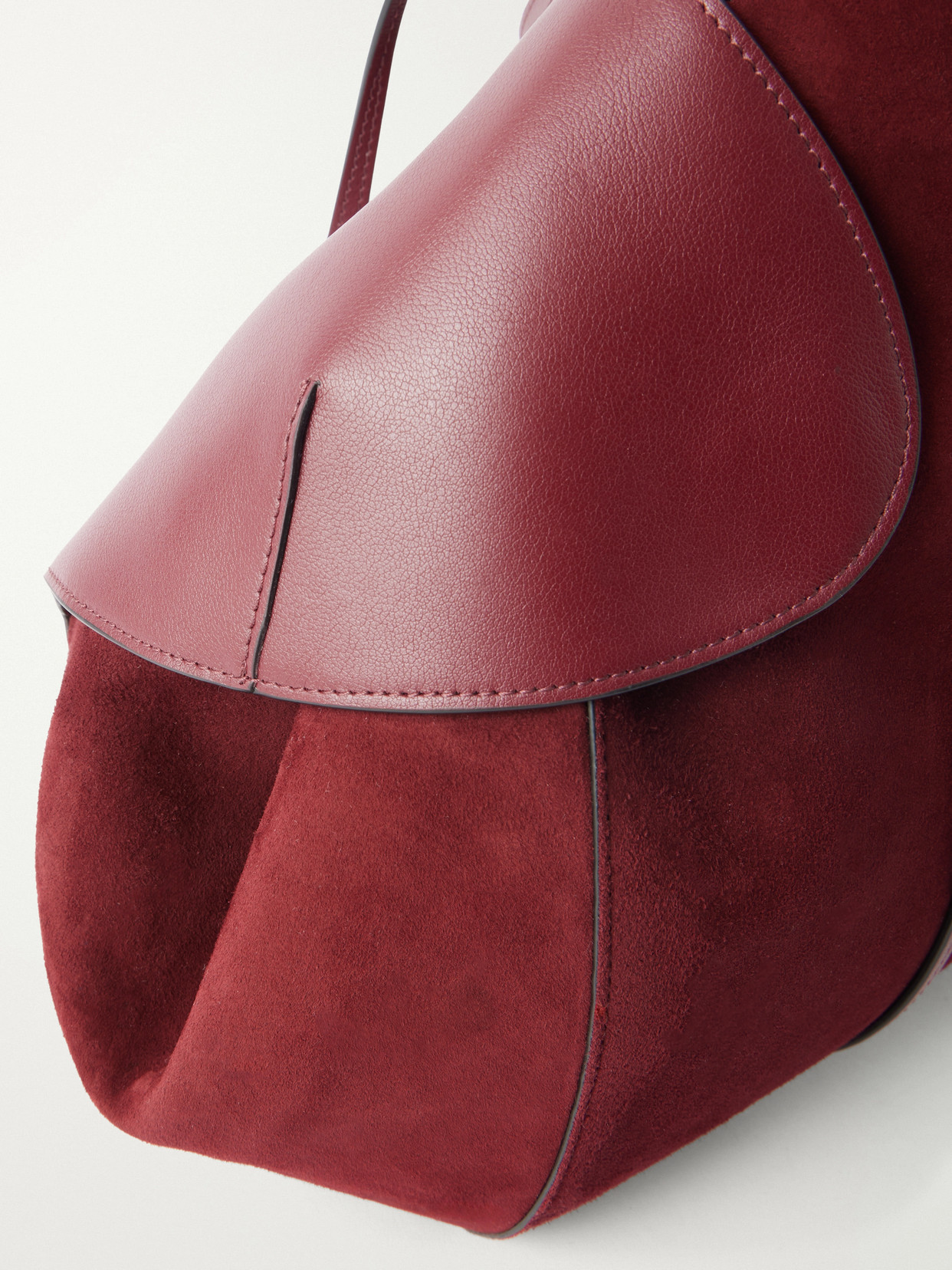 Berenices Suede And Leather Tote