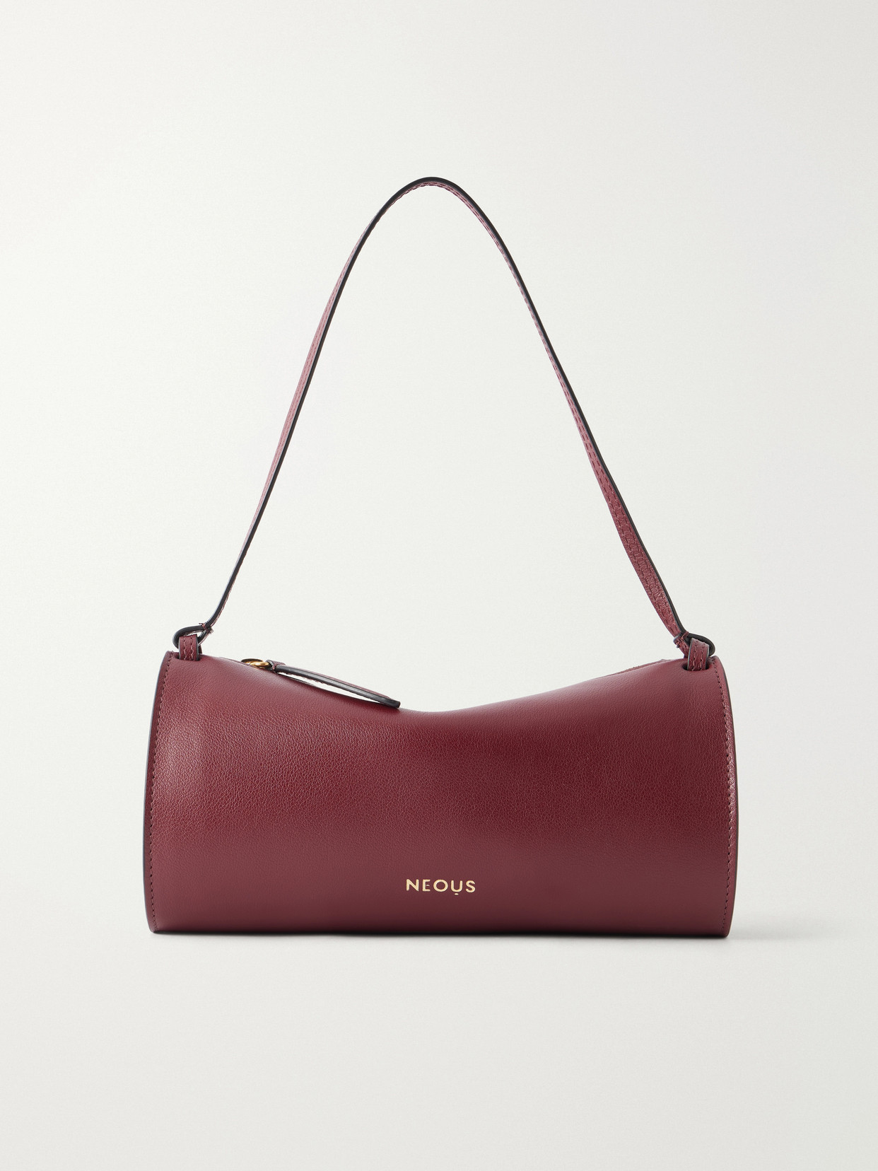 Neous Gemini Leather Shoulder Bag In Burgundy