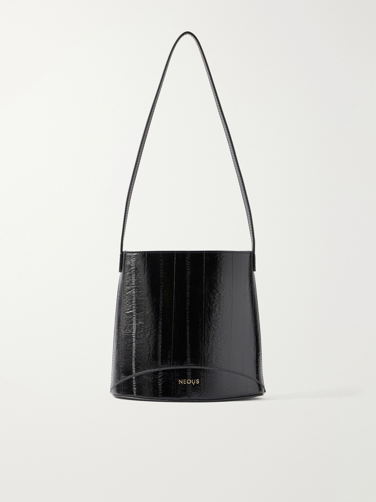 Neous Pardalis 2.0 Eel-effect Leather Shoulder Bag In Black