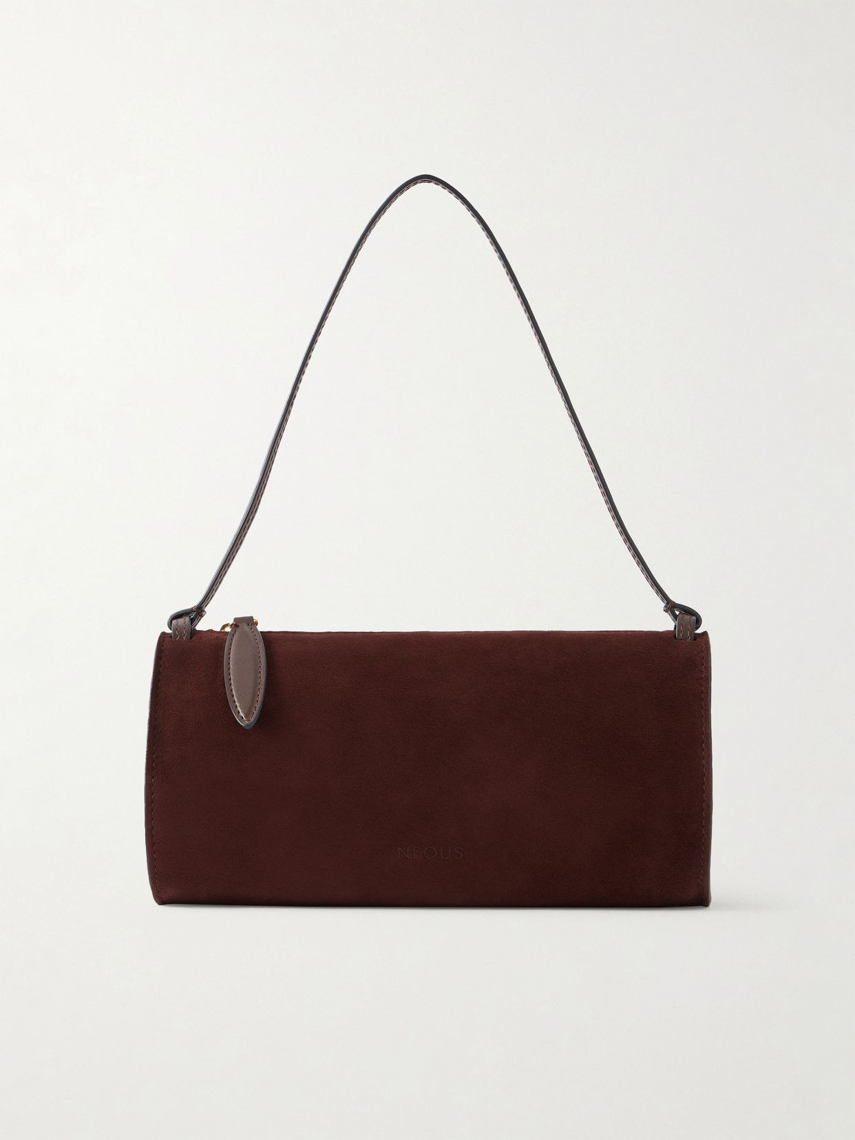 Gemini Leather Trimmed Suede Shoulder Bag