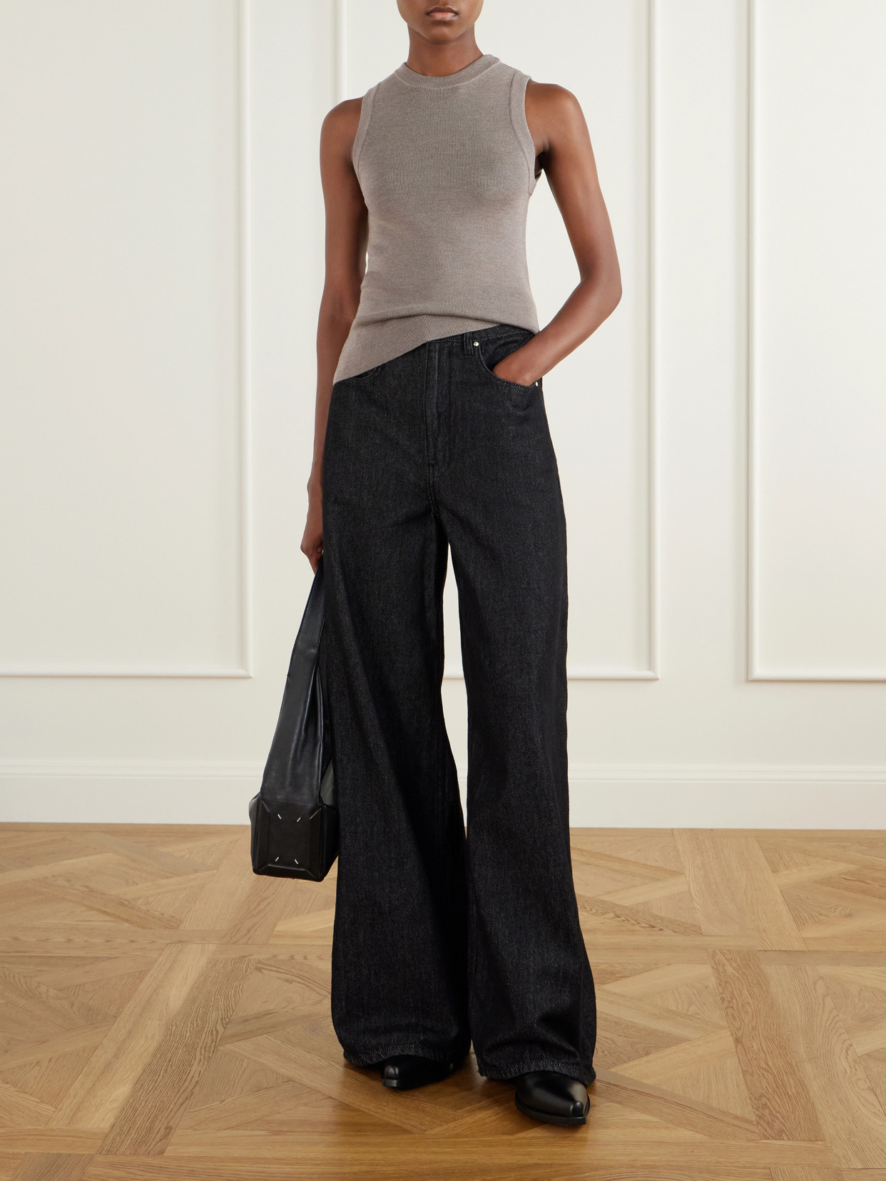 Appointment Ribbed Merino Wool And Silk-Blend Tank
