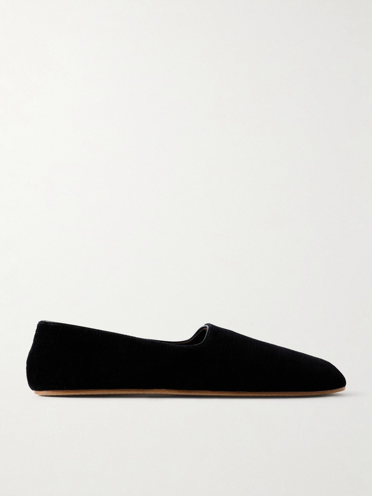 The Row - Ponti Velvet Slippers - Black
