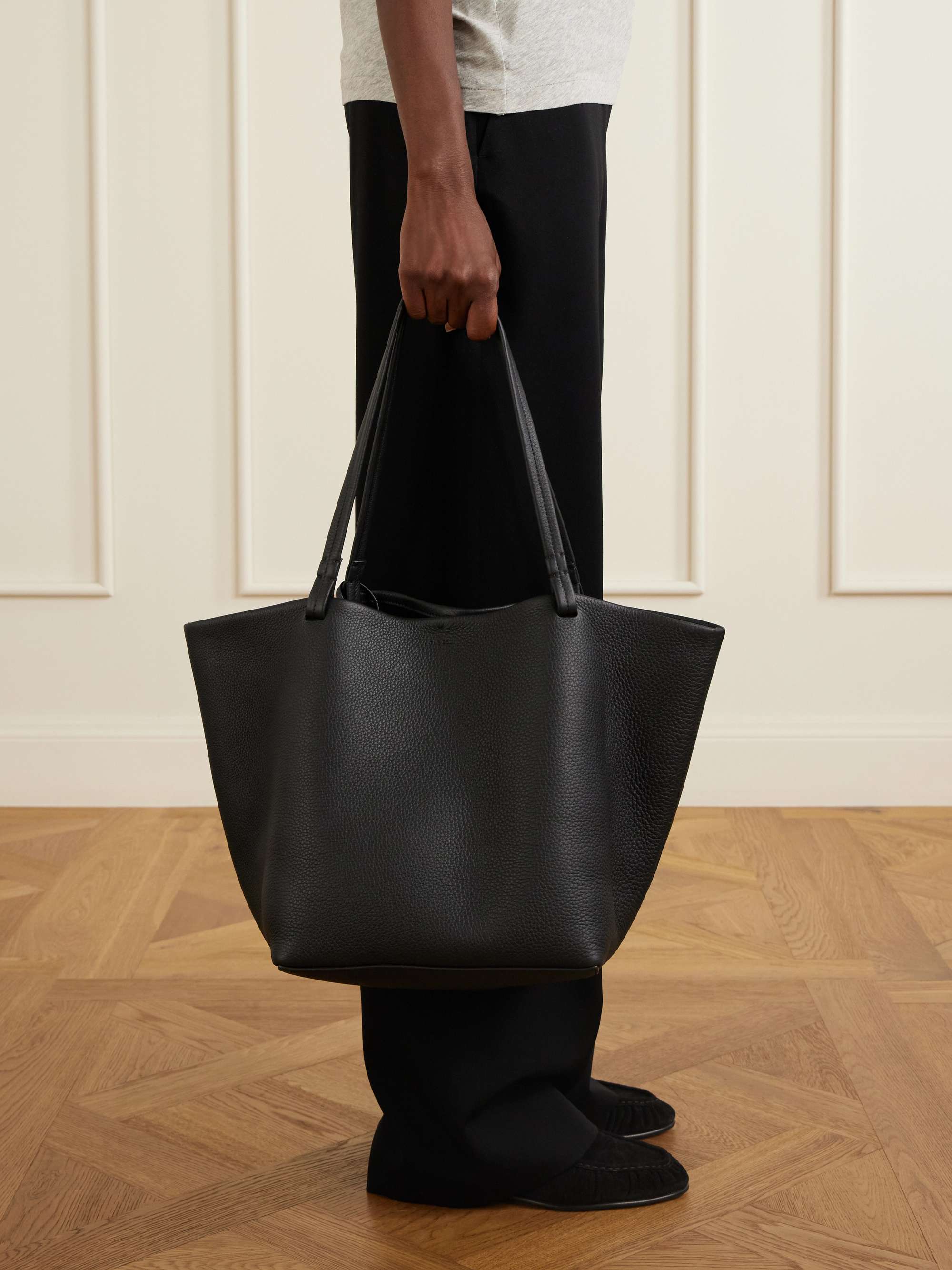 THE ROW Park 3 medium textured-leather tote