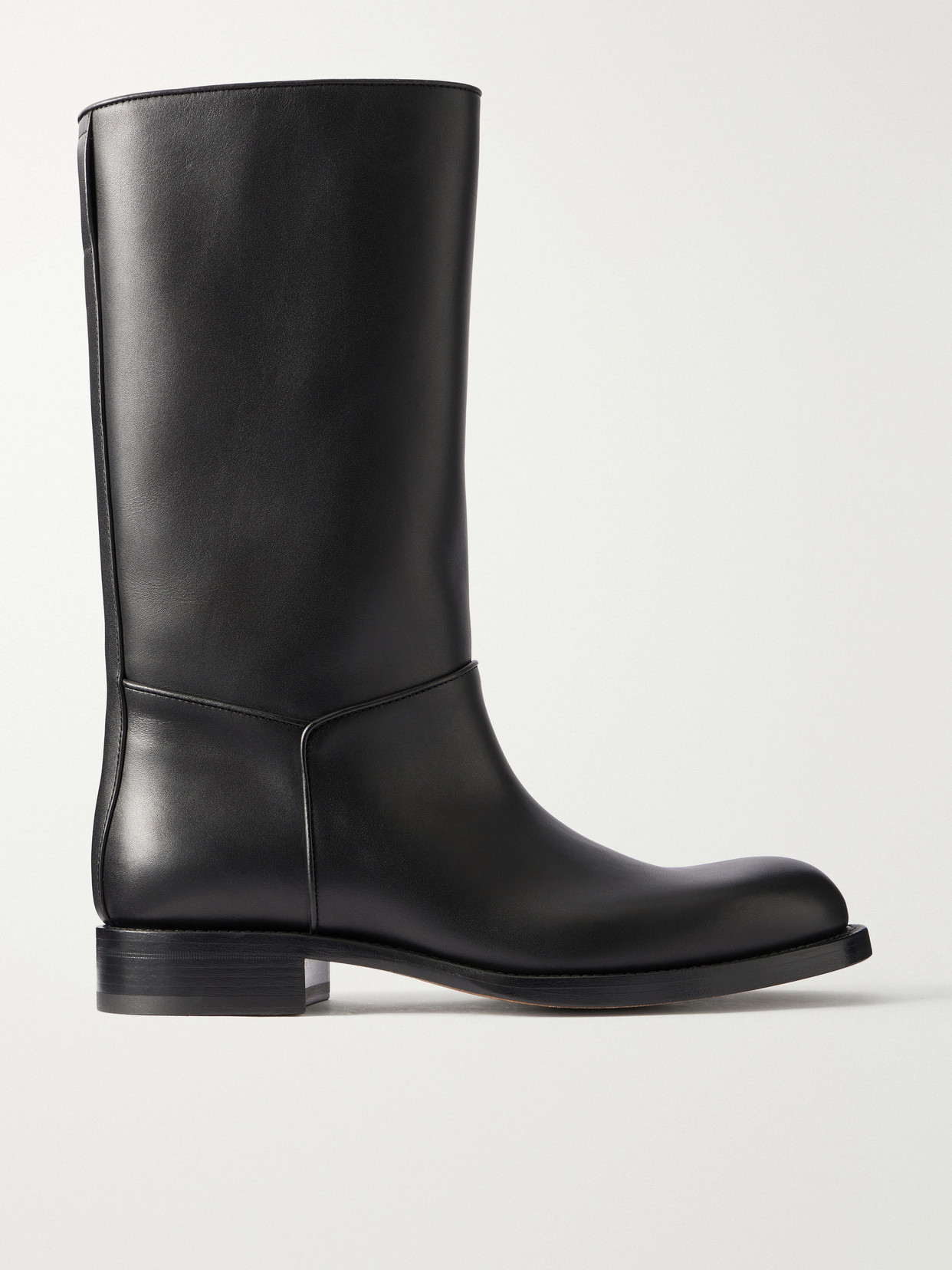 The Row - Nobilis Leather Knee Boots - Black