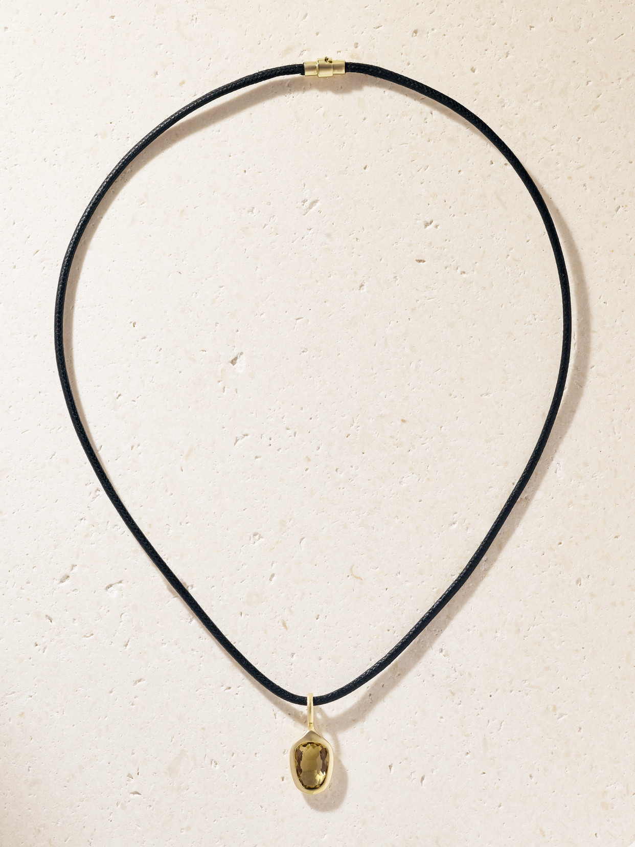 By Pariah Prism Orbit 14-karat Recycled Gold, Topaz Necklace In Black