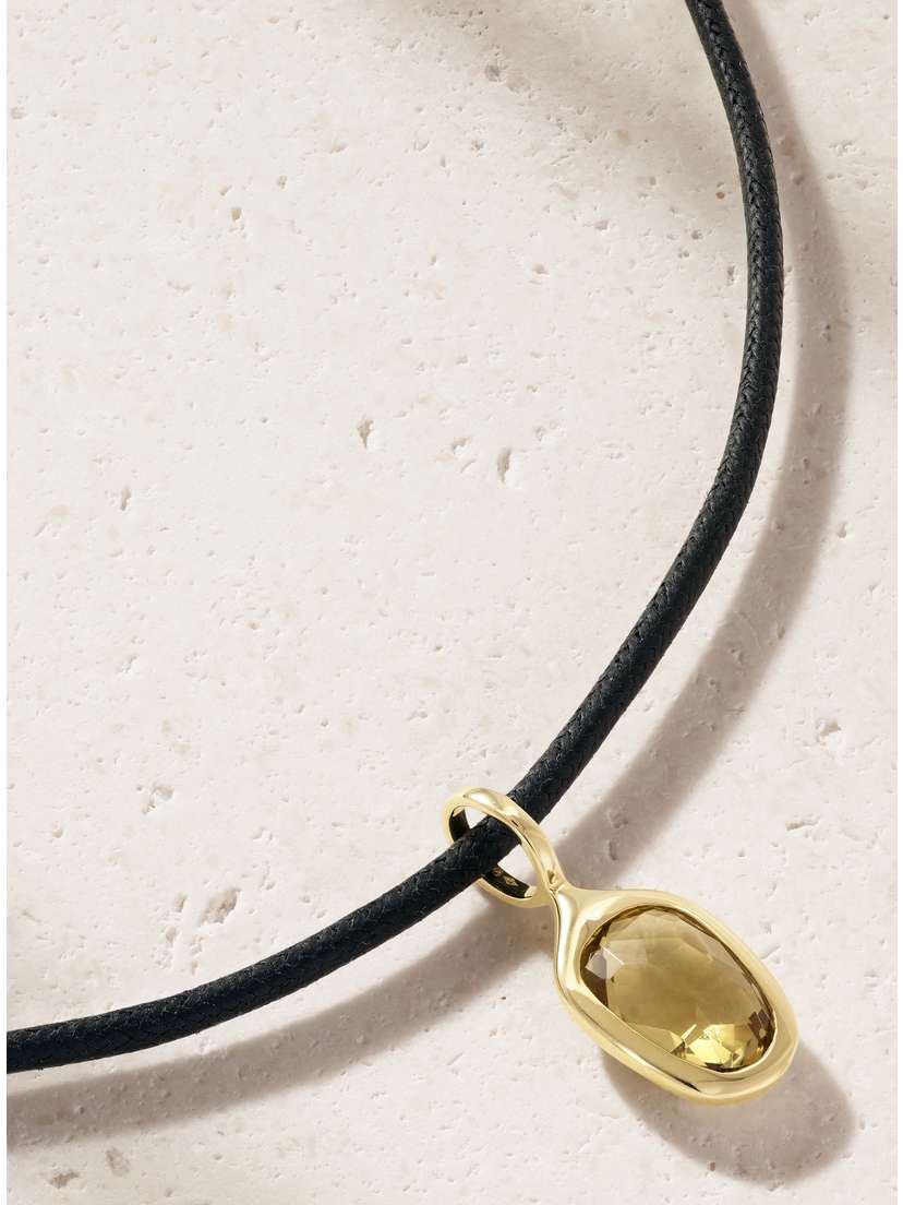 By Pariah Prism Orbit 14-karat Recycled Gold, Topaz Necklace