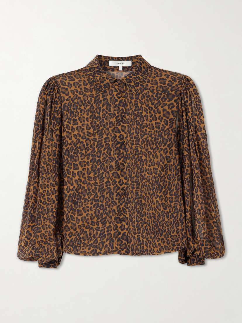 Frame The Silk Prairie Leopard-print Silk-crepe De Chine Blouse | Thumbnail 6