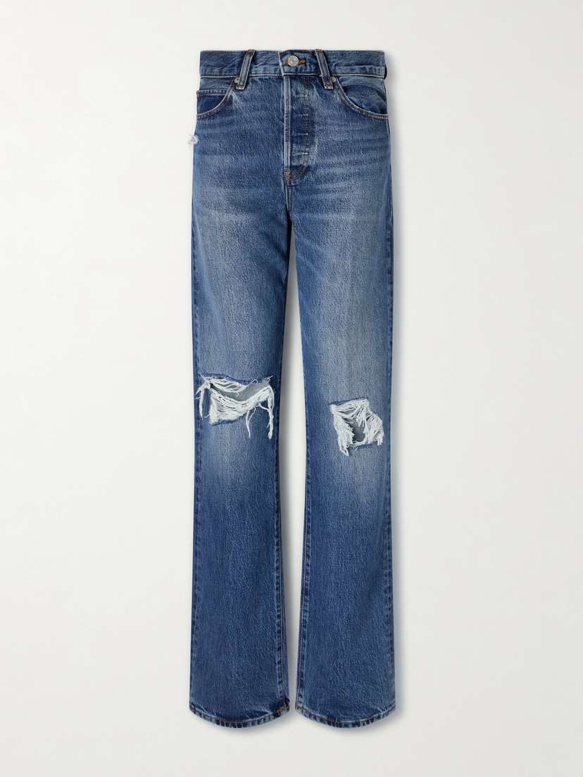 Frame The Vertical Distressed-detail Straight-leg Jeans | Thumbnail 6