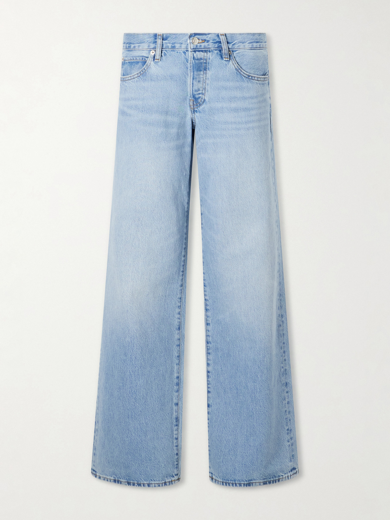 FRAME - The Gray Low-rise Wide-leg Jeans - Blue
