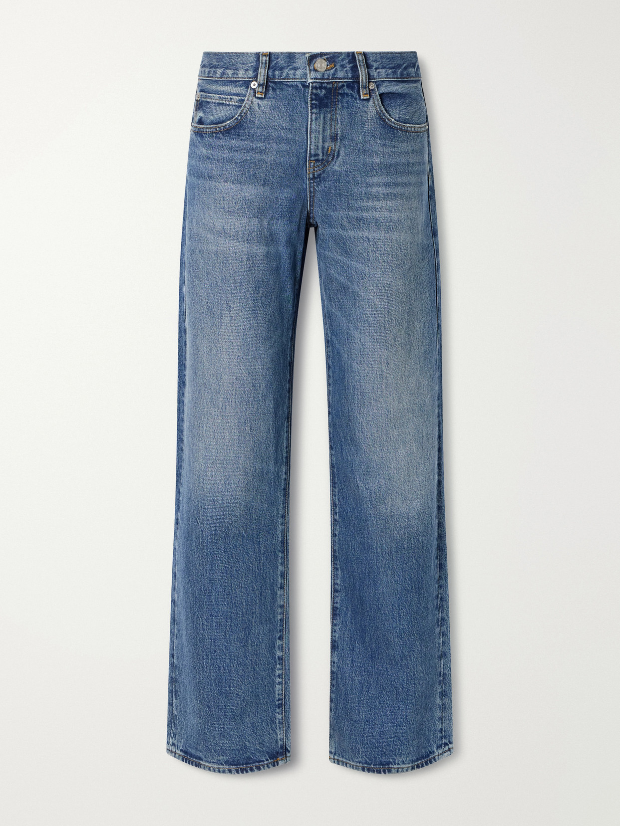 Frame The Saturday Low-rise Straight-leg Jeans In Blue