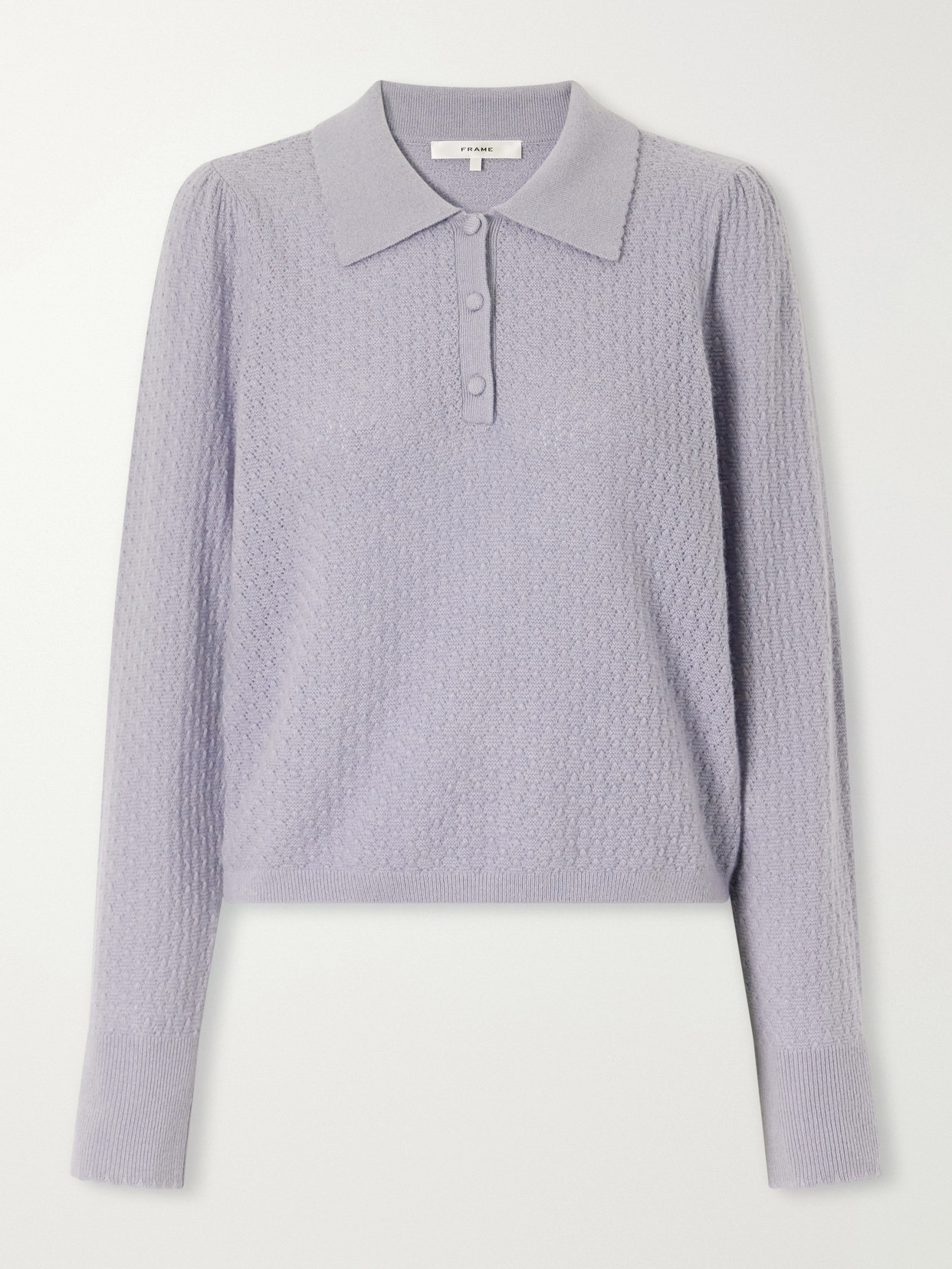 The Honeycomb Cashmere Polo Sweater