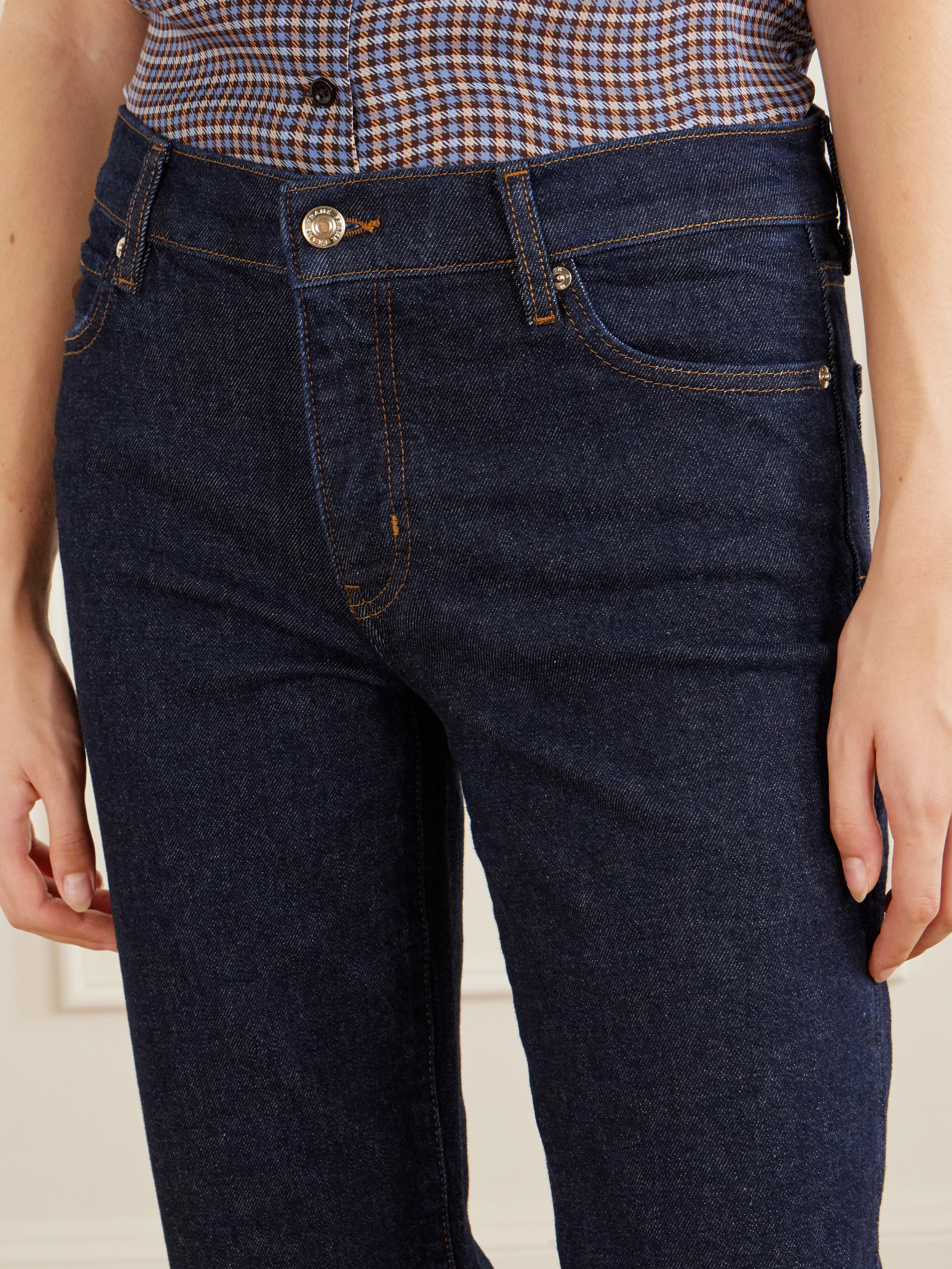 FRAME The Cigarette cropped low-rise slim-fit jeans